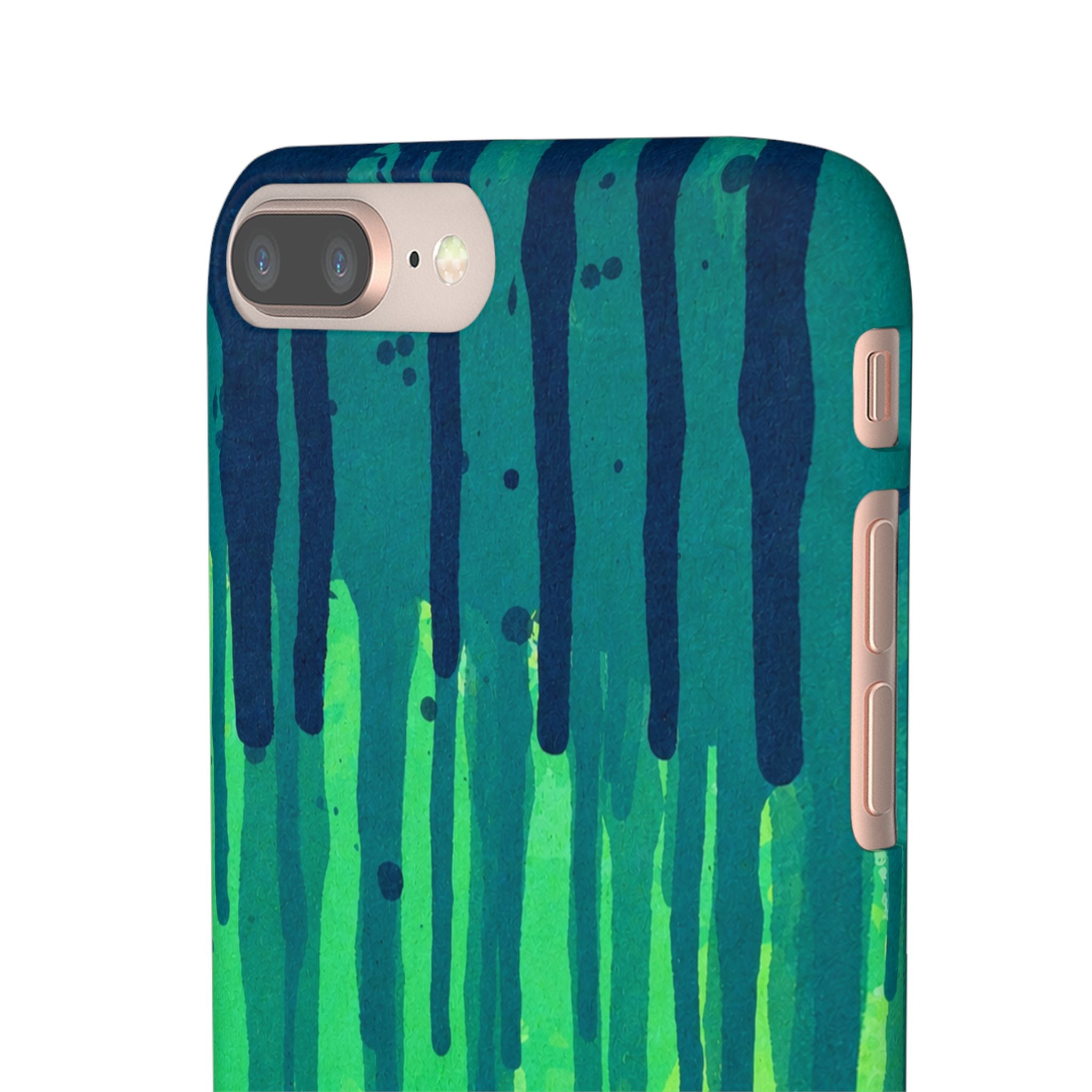 Liquid Emerald – Abstract Drip Phone Case