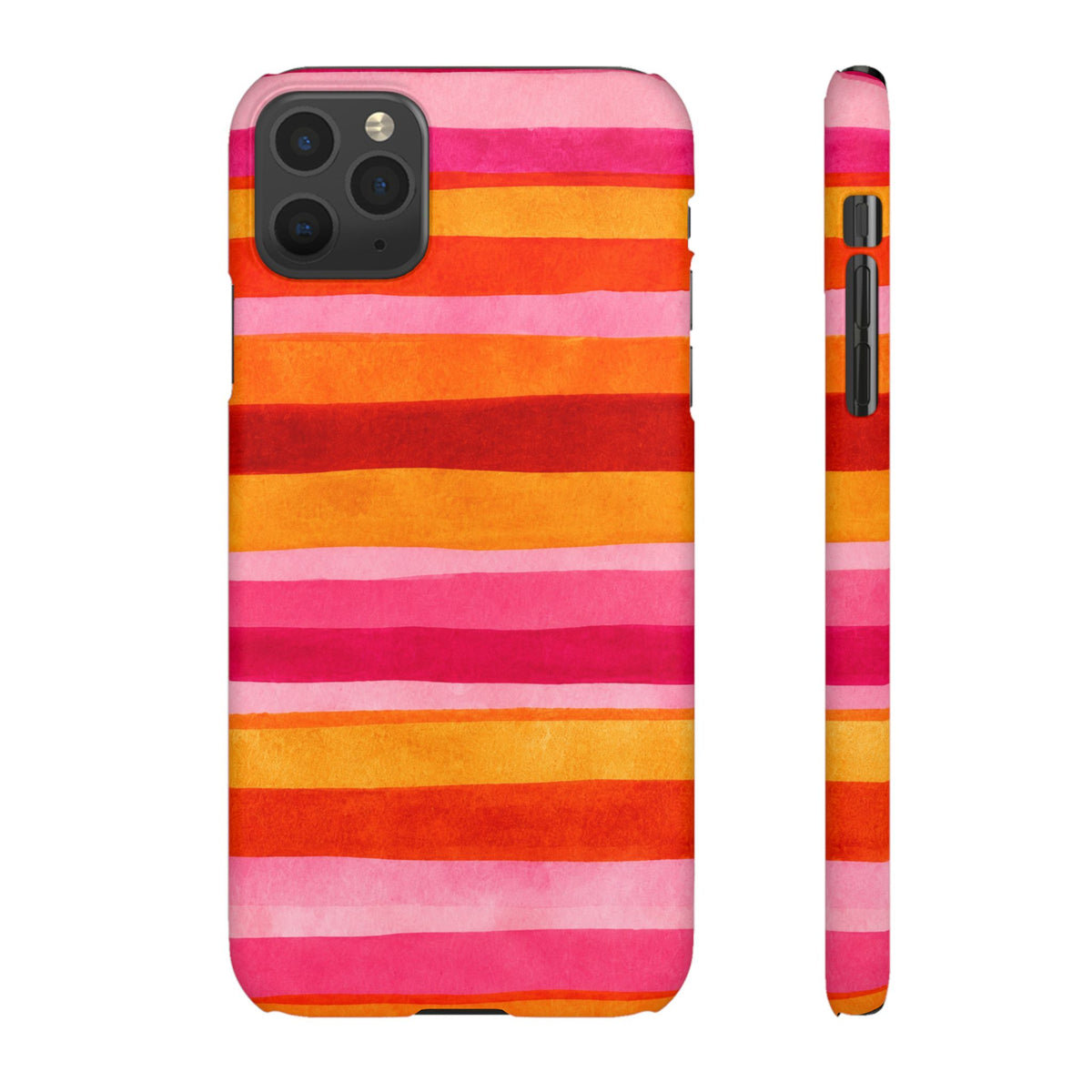 Pink Sunset Watercolor Stripes
