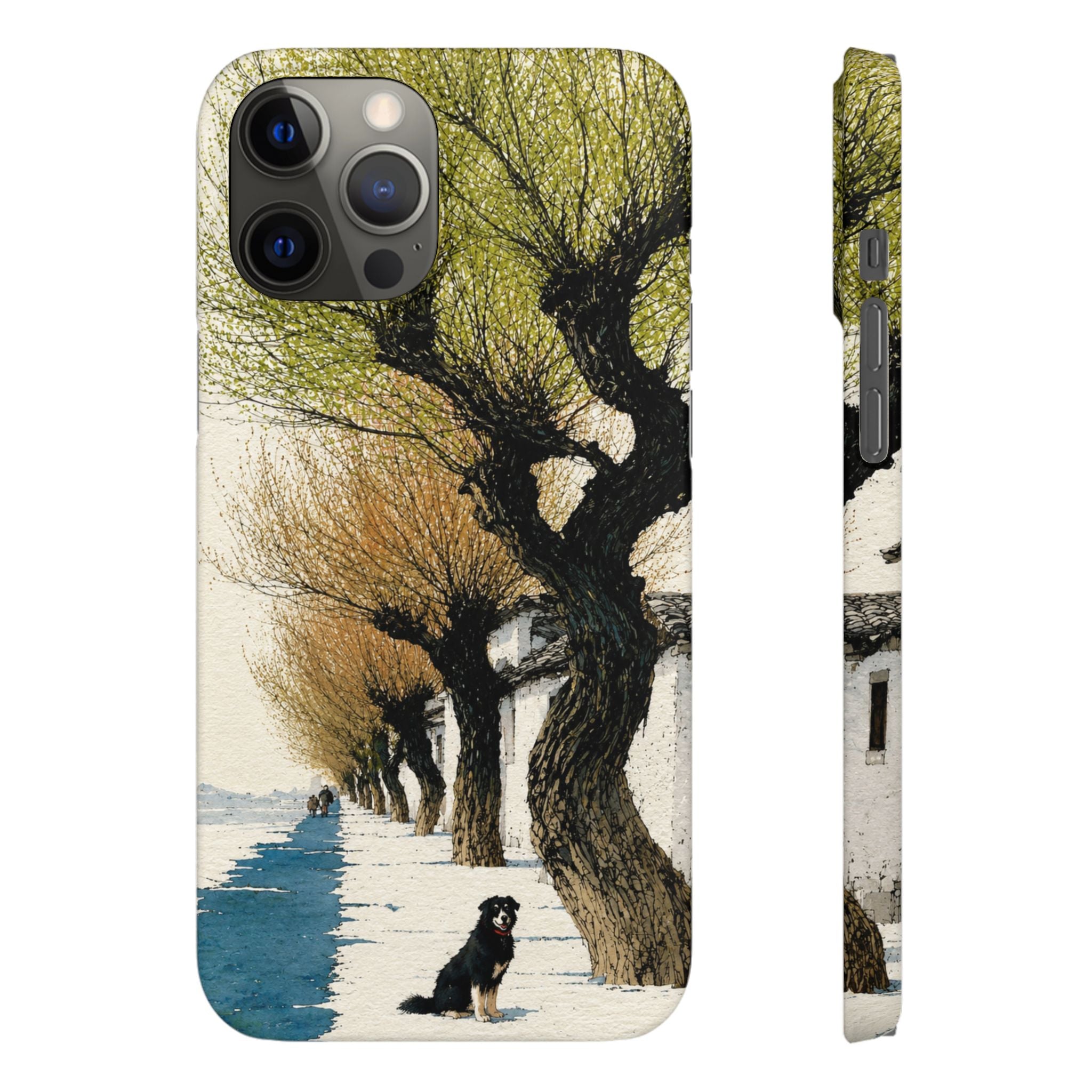 Serene Willow Landscape Phone Case