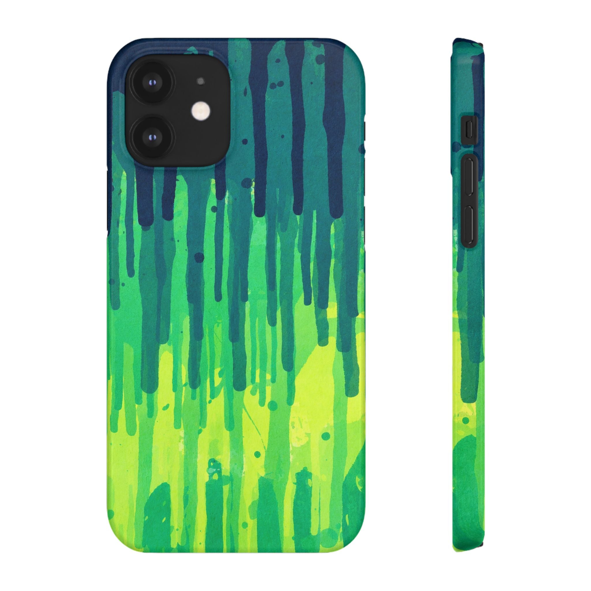 Liquid Emerald – Abstract Drip Phone Case