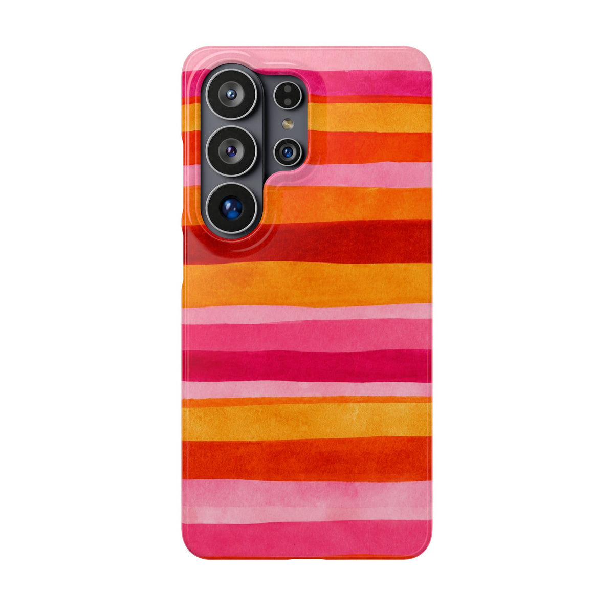 Pink Sunset Watercolor Stripes