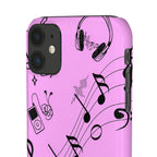 Pink Music Notes Phone Case