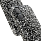 Black and White Skull Pattern Phone Case