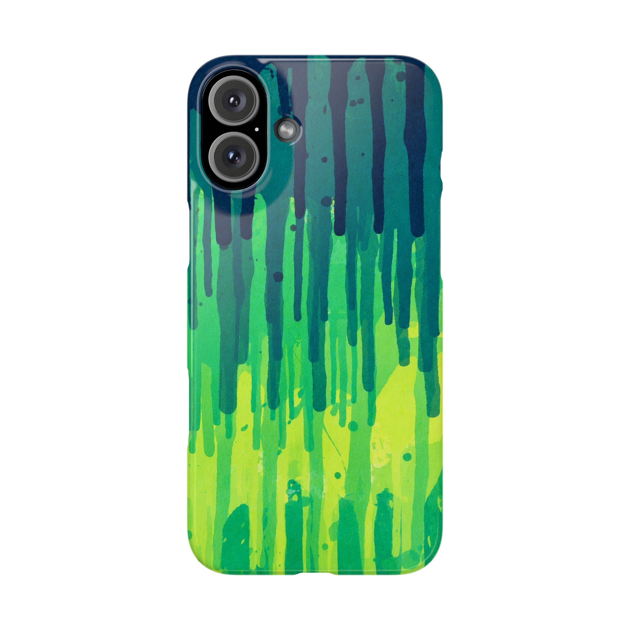 Liquid Emerald – Abstract Drip Phone Case