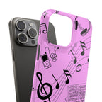 Pink Music Notes Phone Case