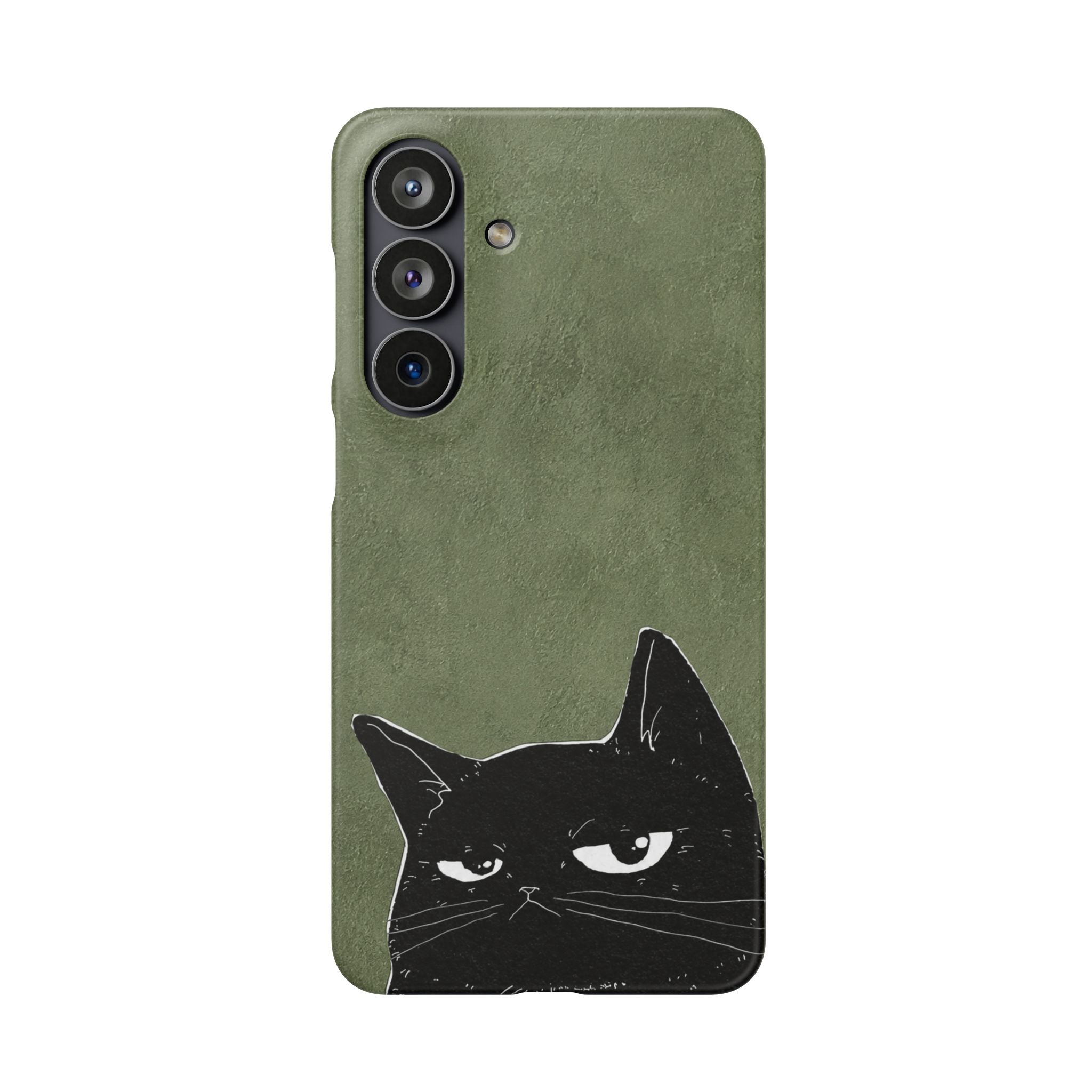 Grumpy Black Cat Phone Case