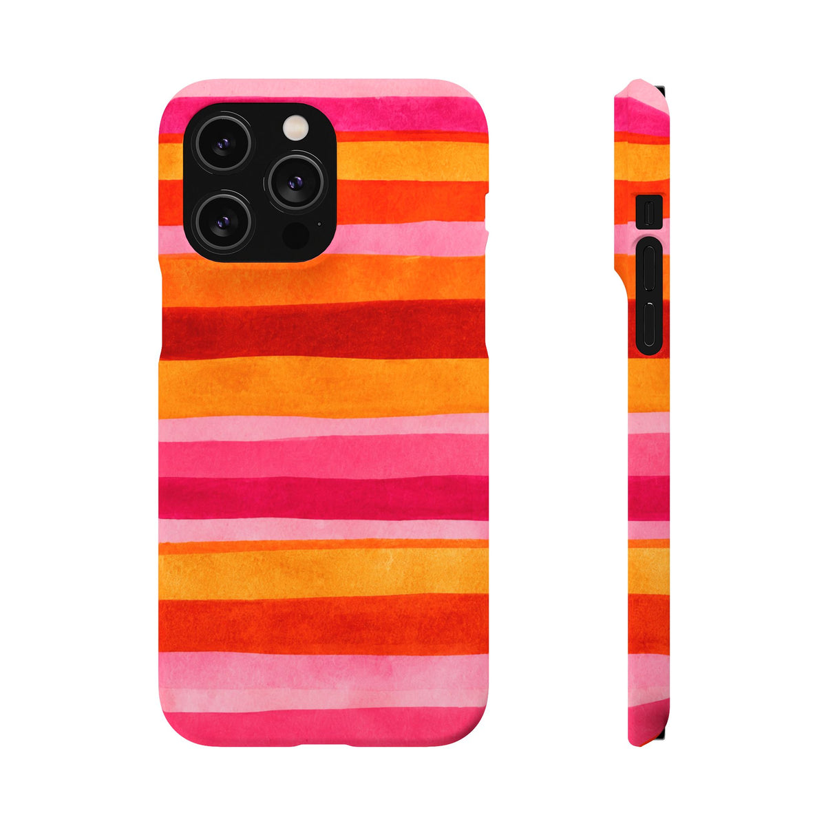 Pink Sunset Watercolor Stripes