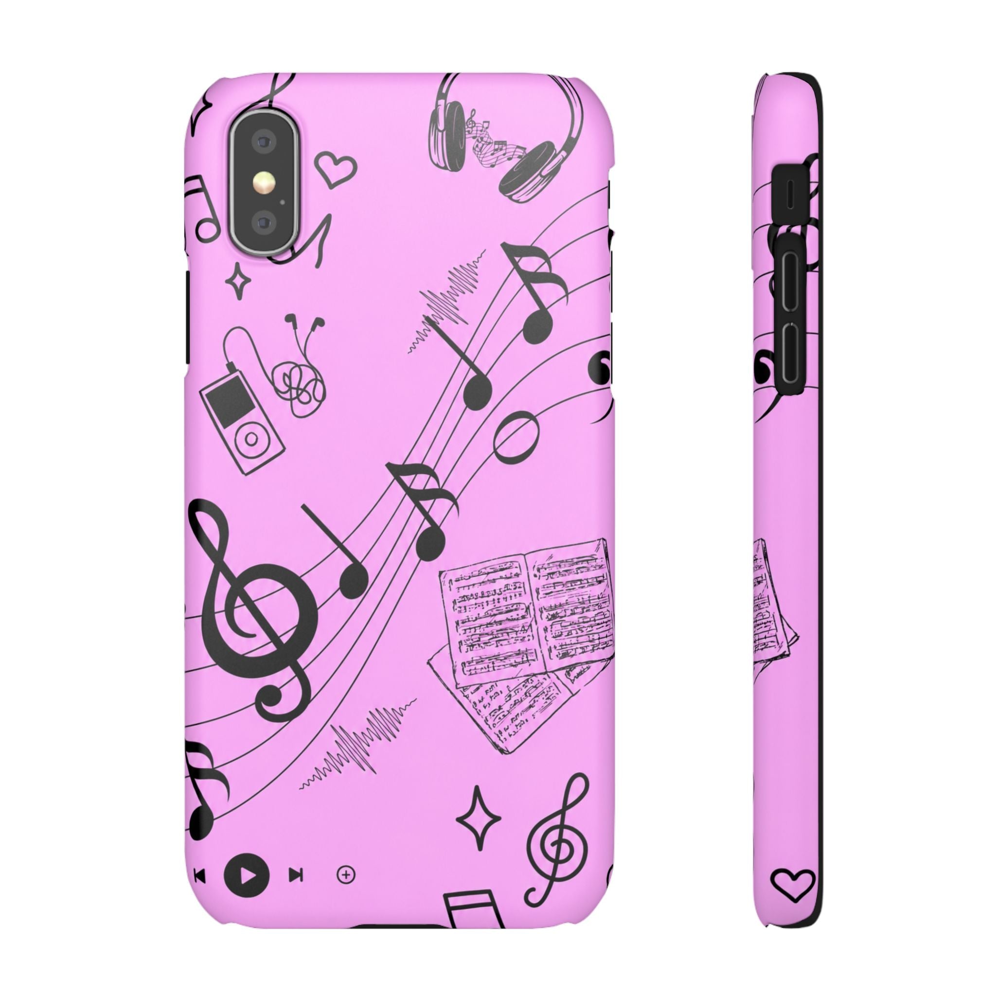 Pink Music Notes Phone Case