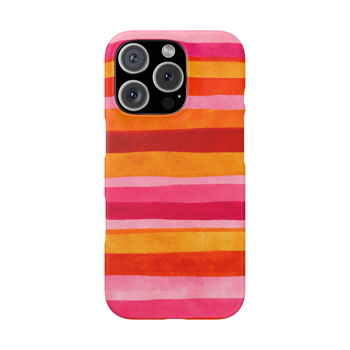 Pink Sunset Watercolor Stripes