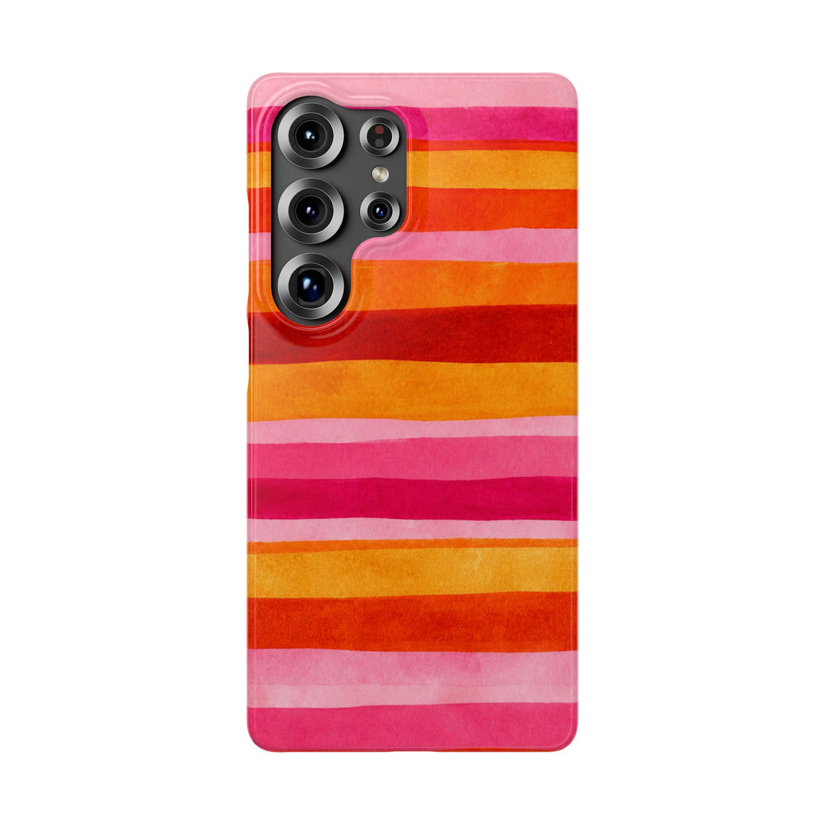 Pink Sunset Watercolor Stripes