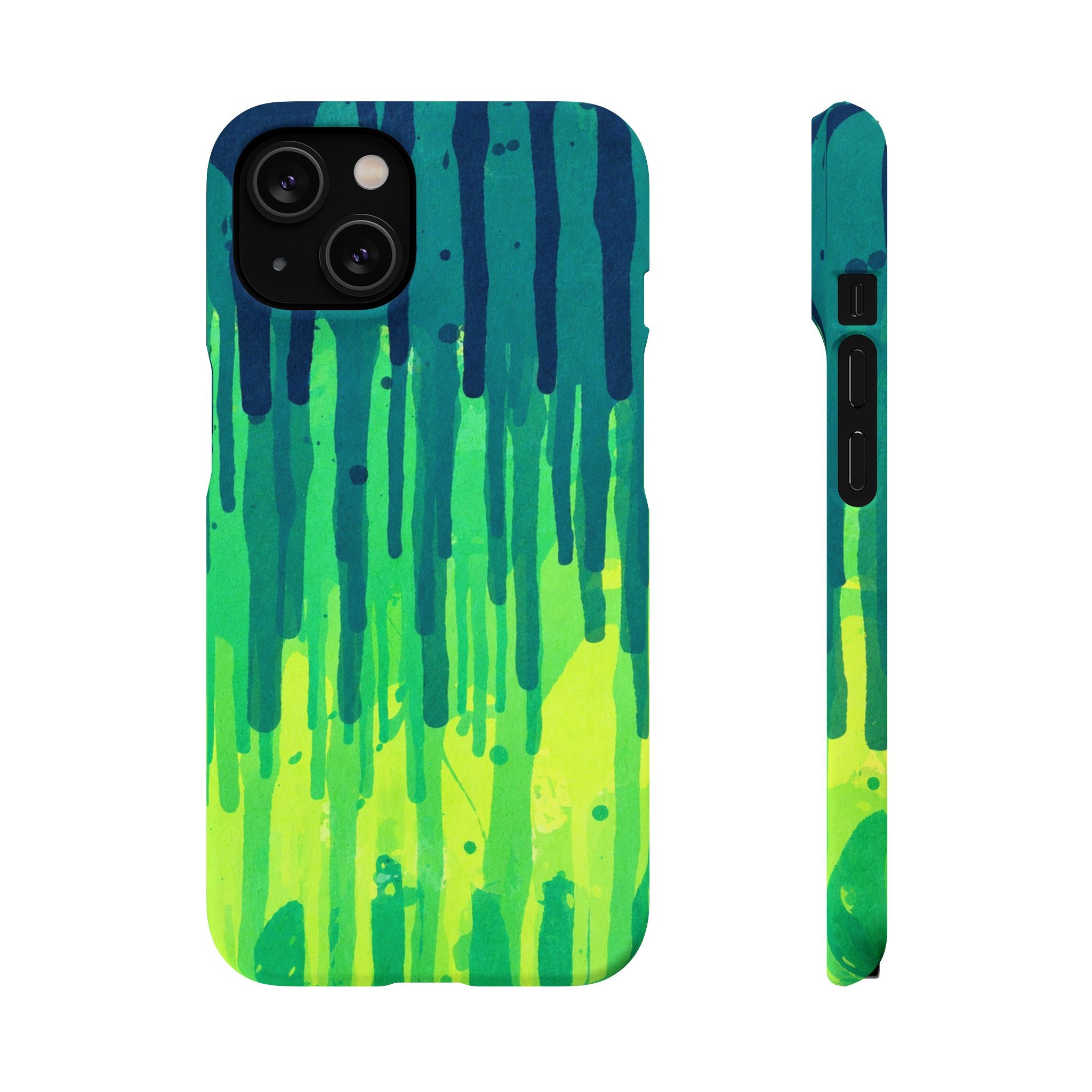 Liquid Emerald – Abstract Drip Phone Case