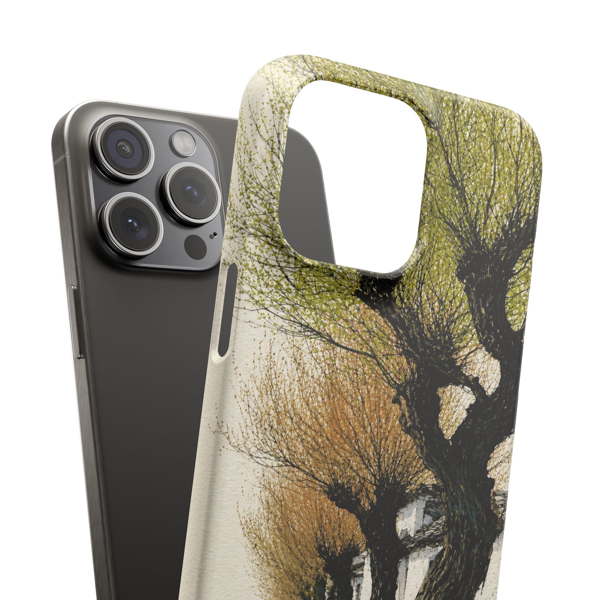 Serene Willow Landscape Phone Case