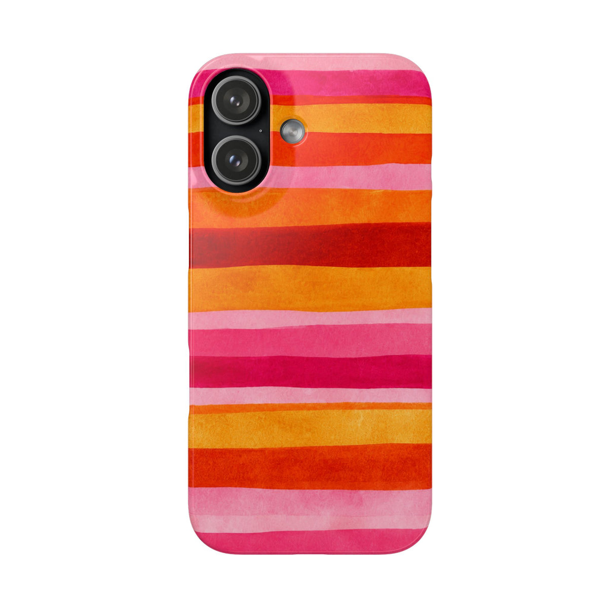 Pink Sunset Watercolor Stripes