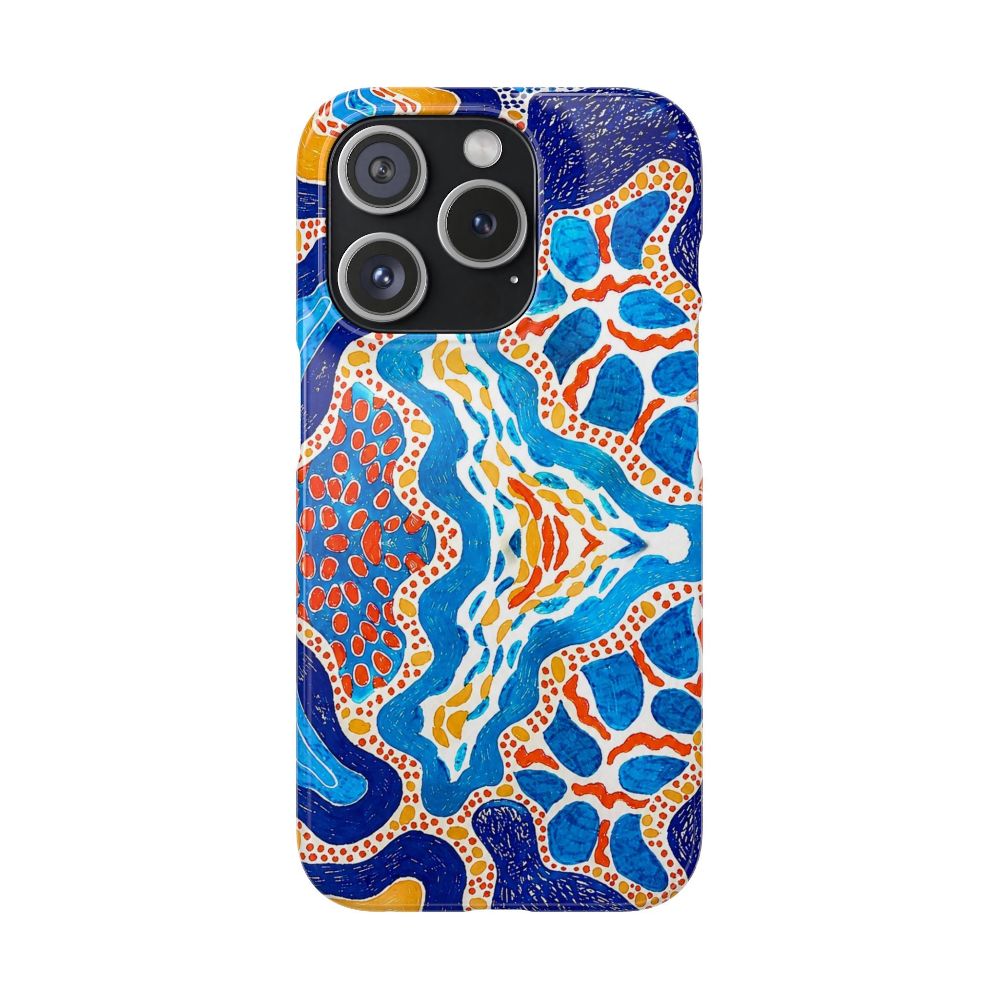 Abstract Blue Pattern Phone Case