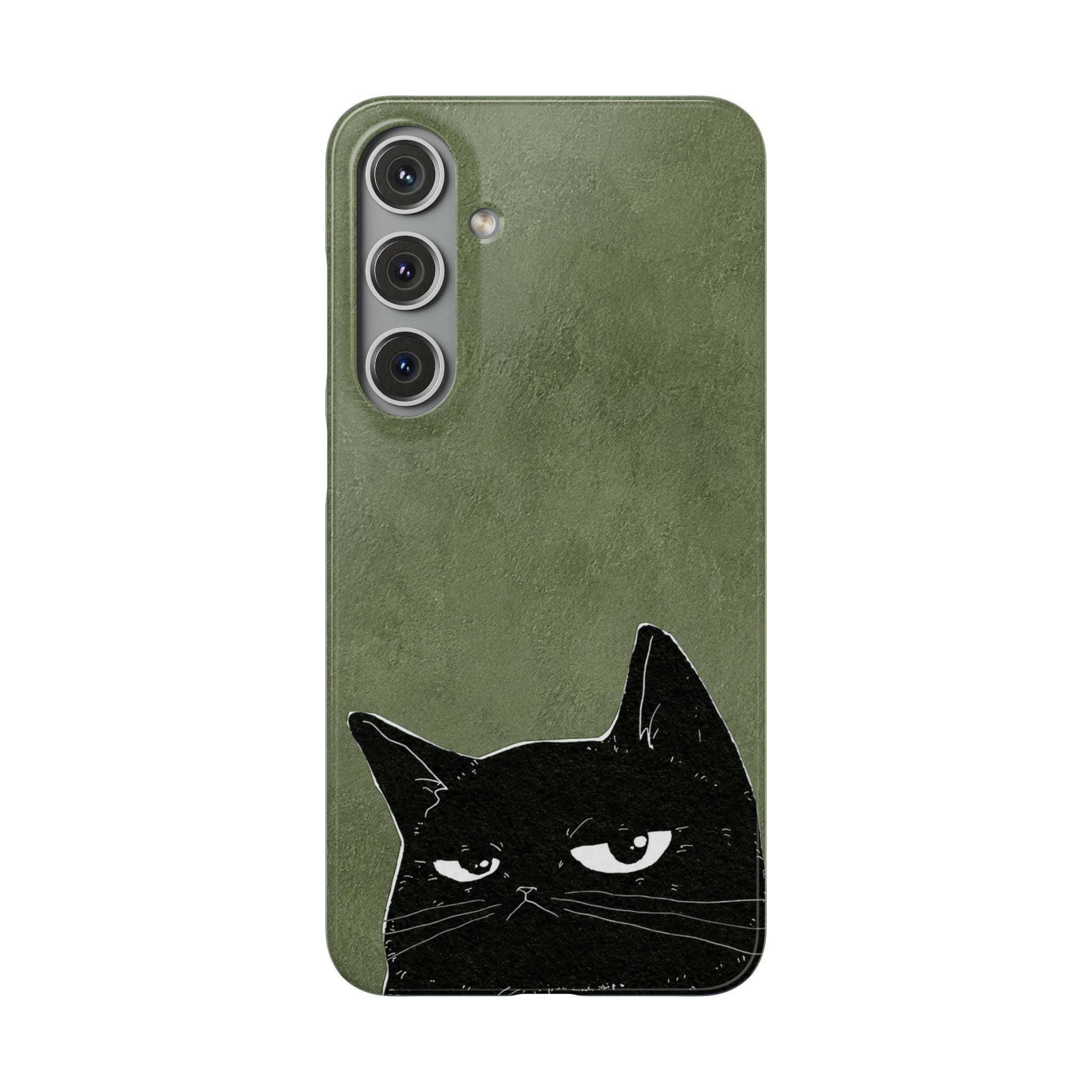 Grumpy Black Cat Phone Case