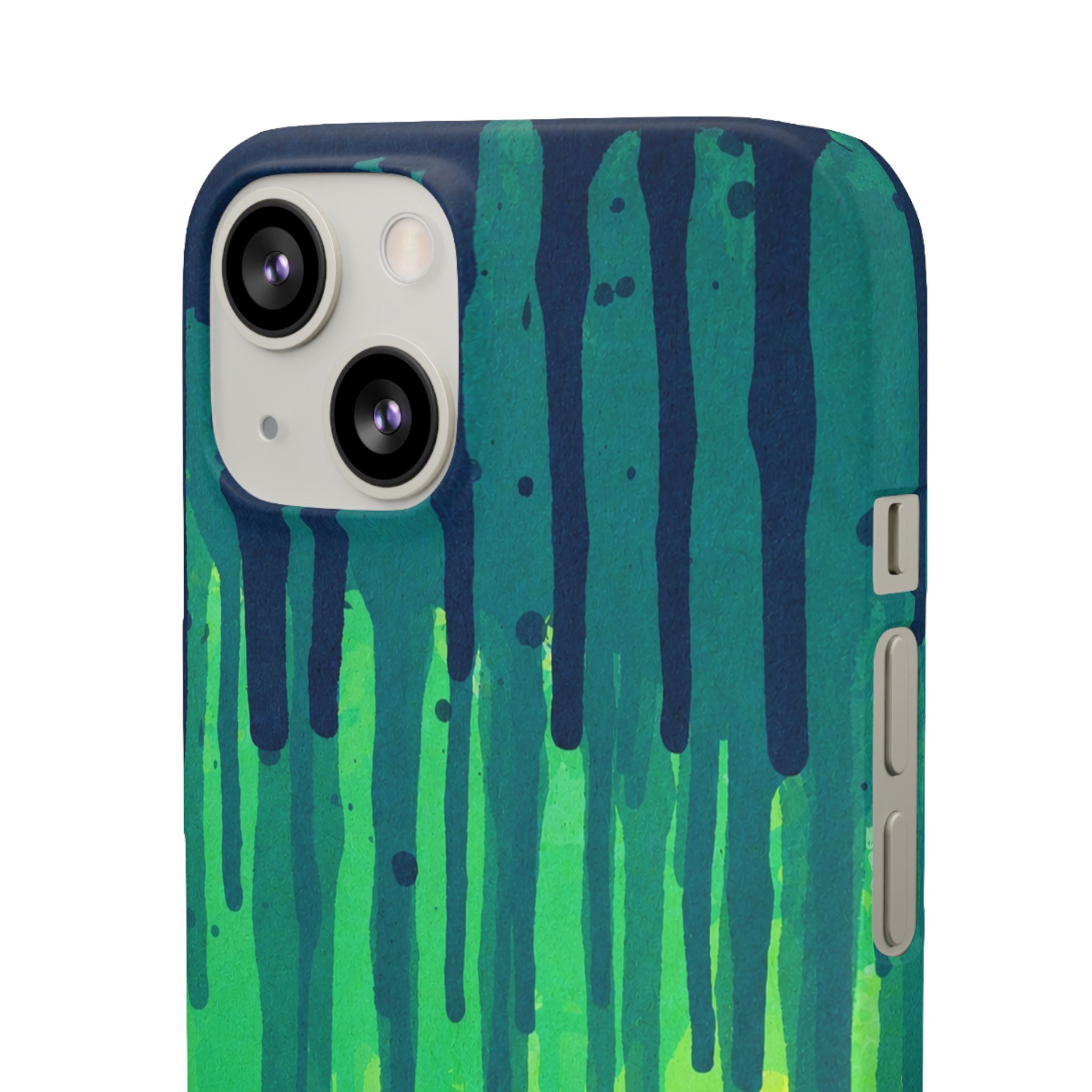Liquid Emerald – Abstract Drip Phone Case