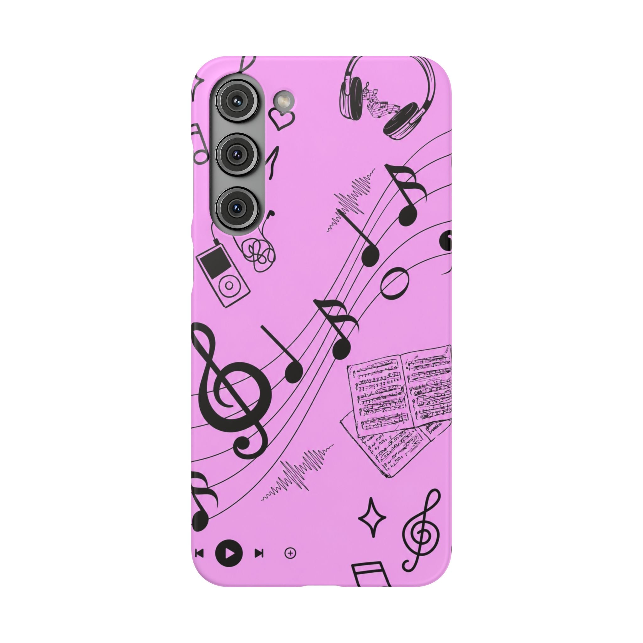 Pink Music Notes Phone Case
