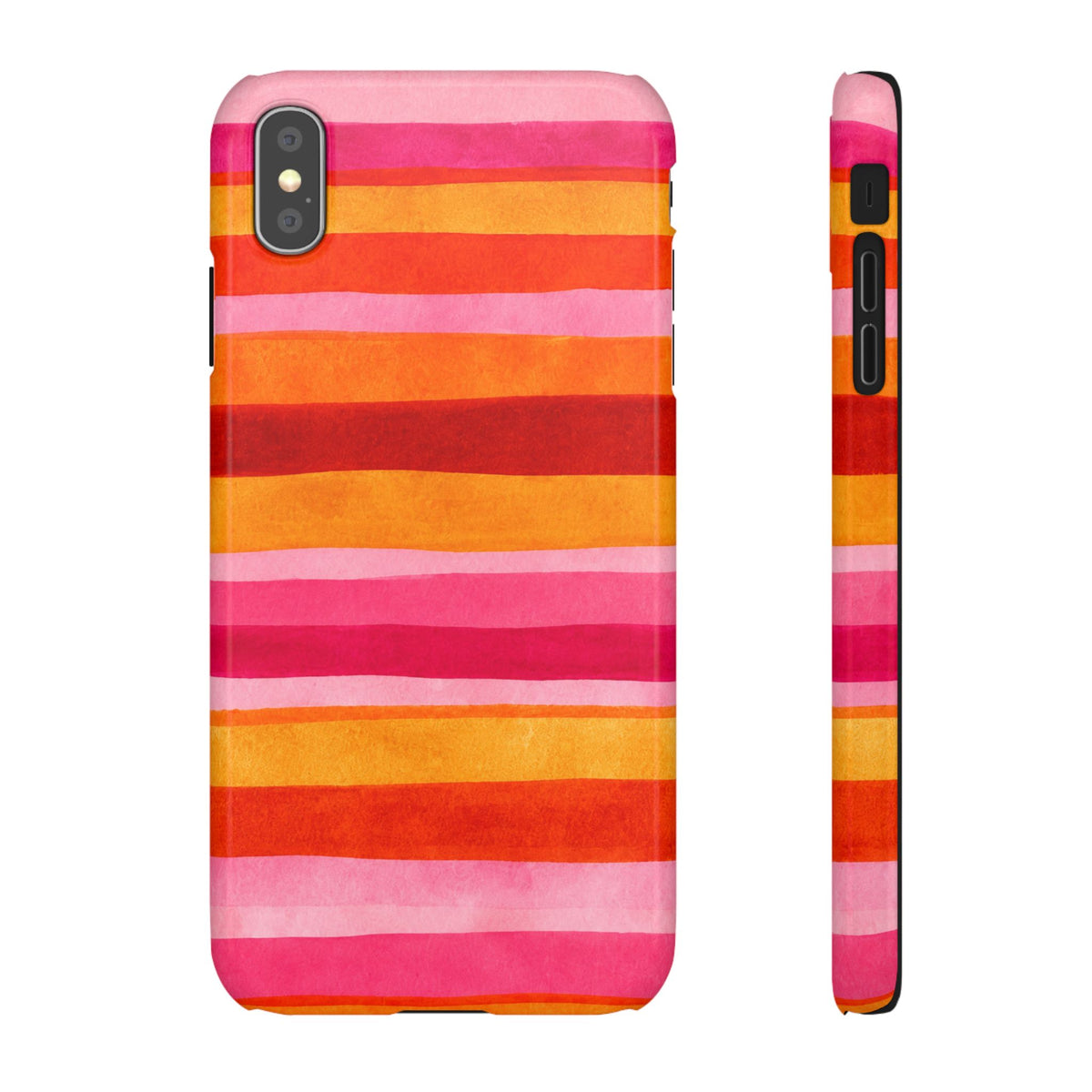Pink Sunset Watercolor Stripes