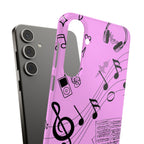 Pink Music Notes Phone Case