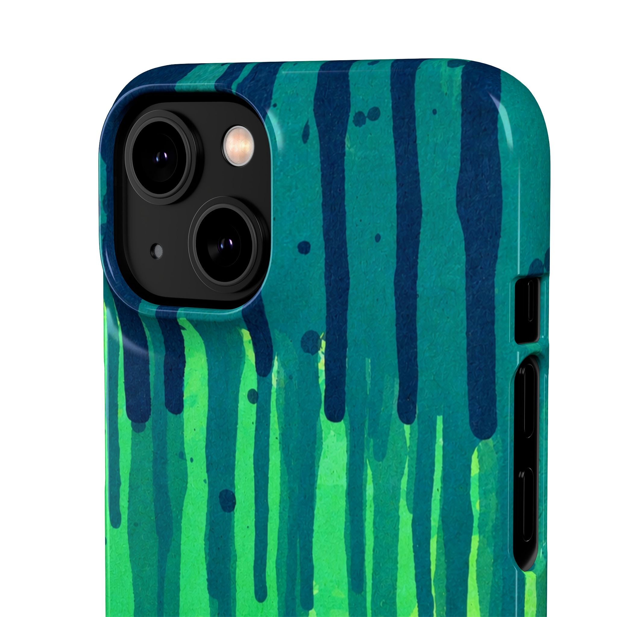 Liquid Emerald – Abstract Drip Phone Case