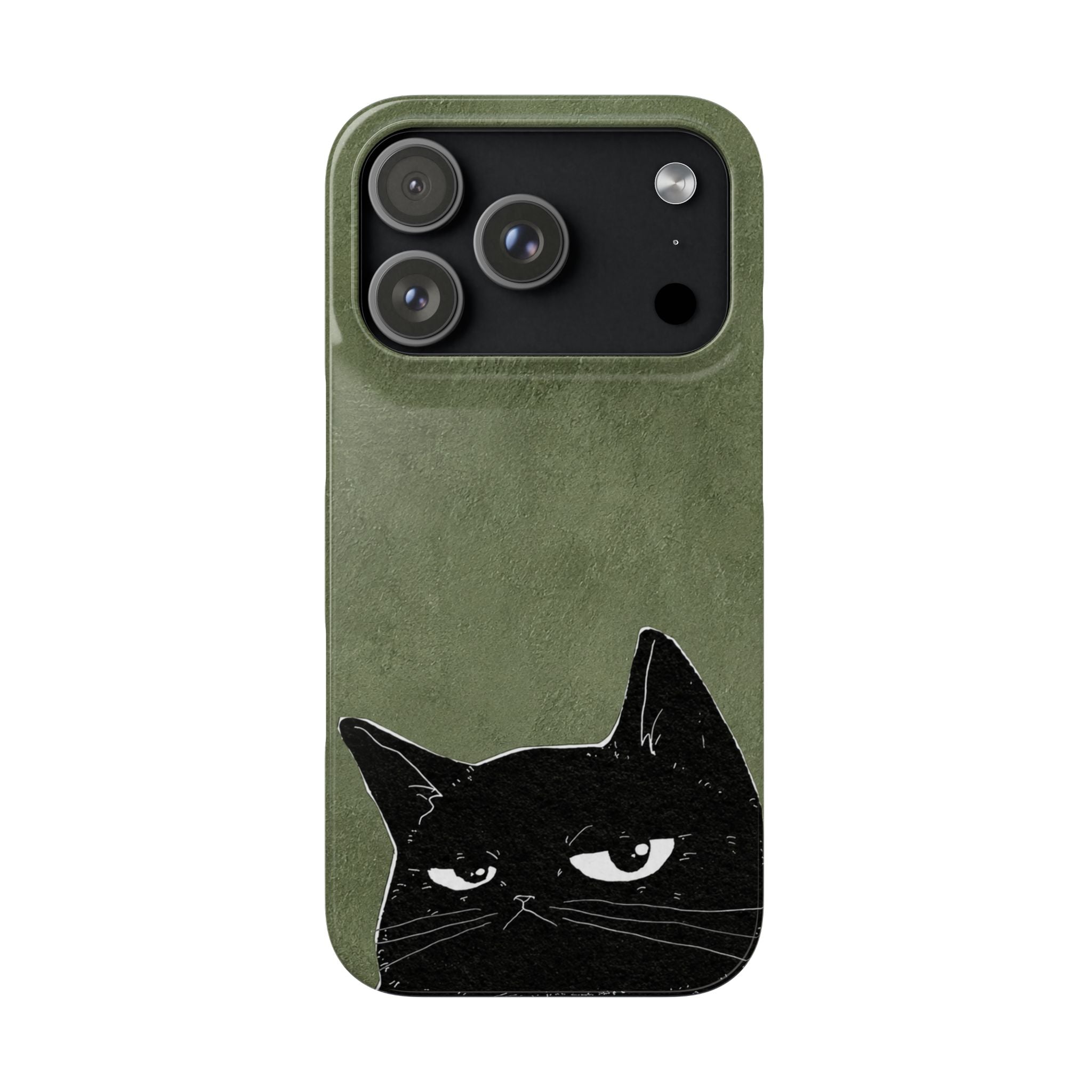 Grumpy Black Cat Phone Case