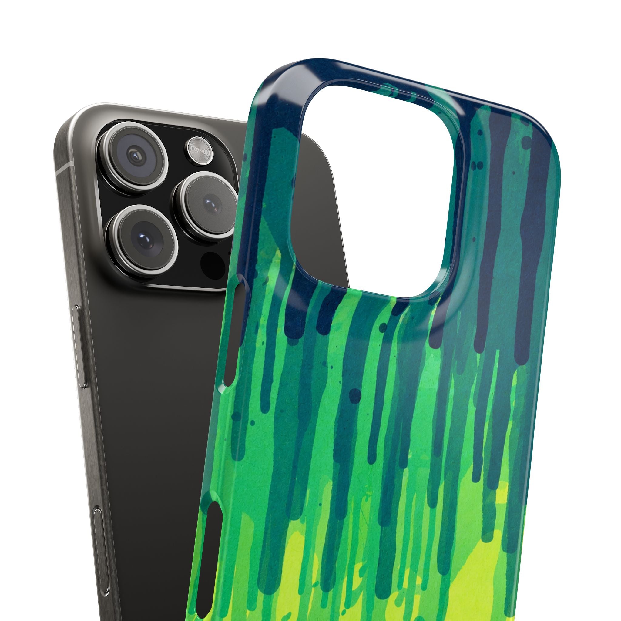 Liquid Emerald – Abstract Drip Phone Case