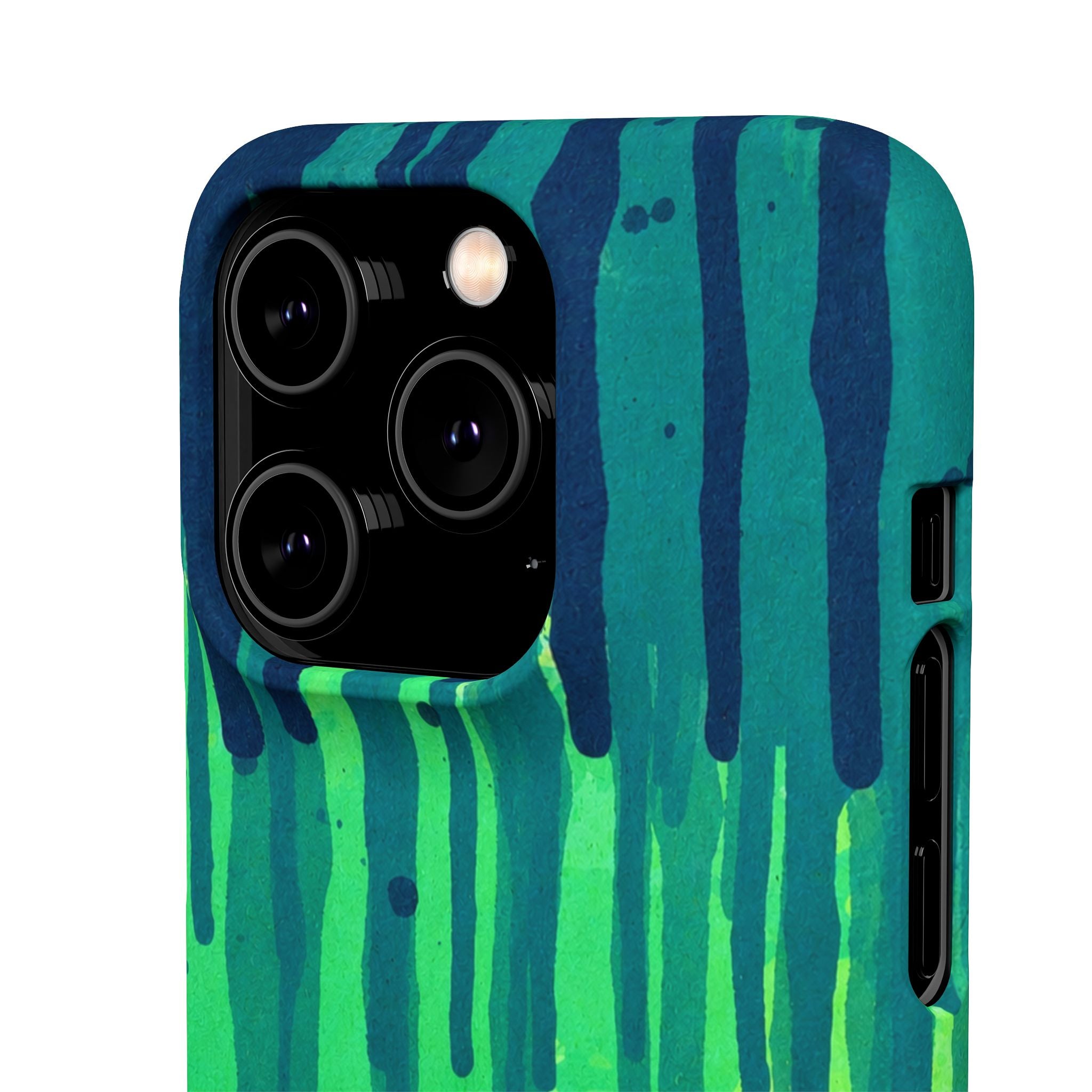Liquid Emerald – Abstract Drip Phone Case