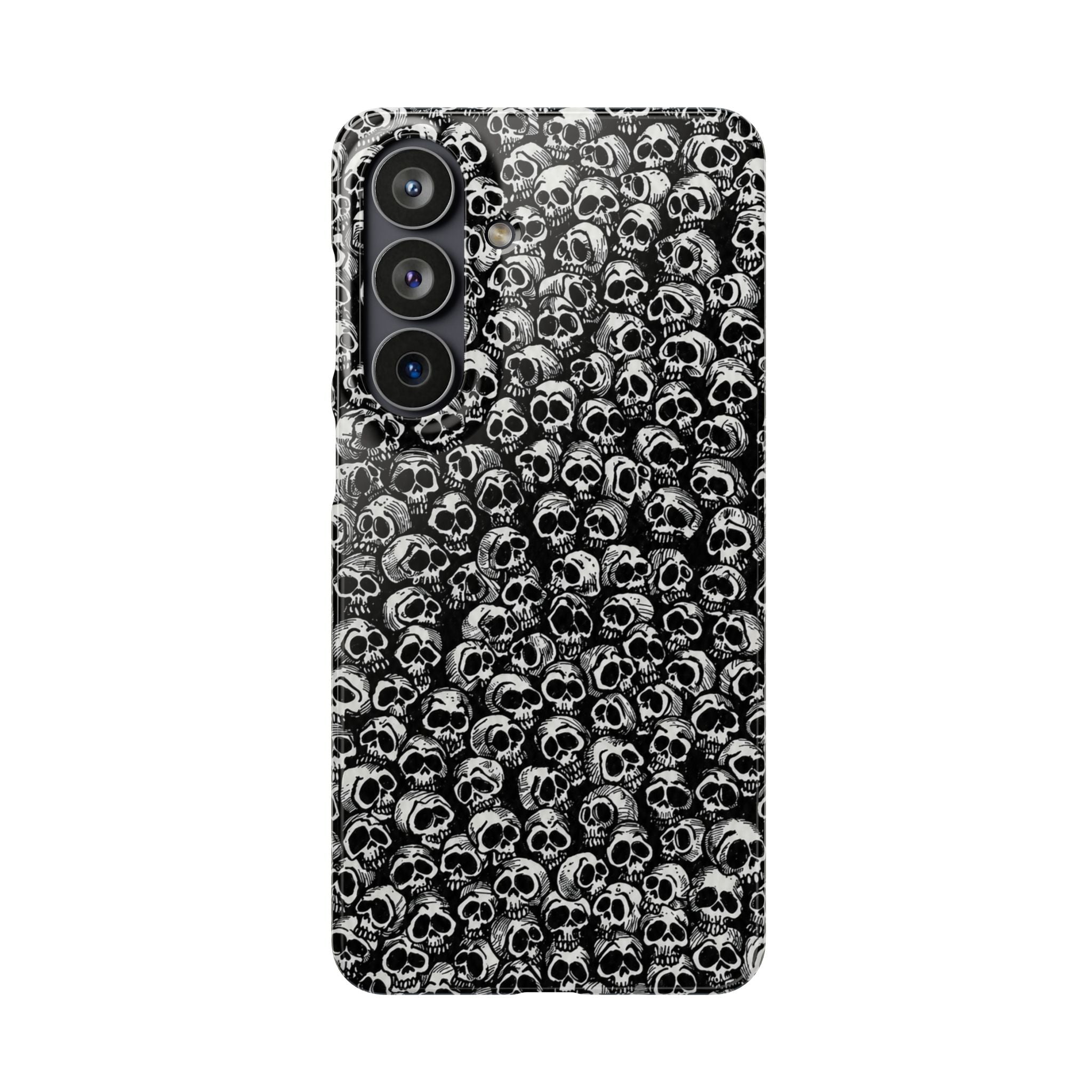 Black and White Skull Pattern Phone Case