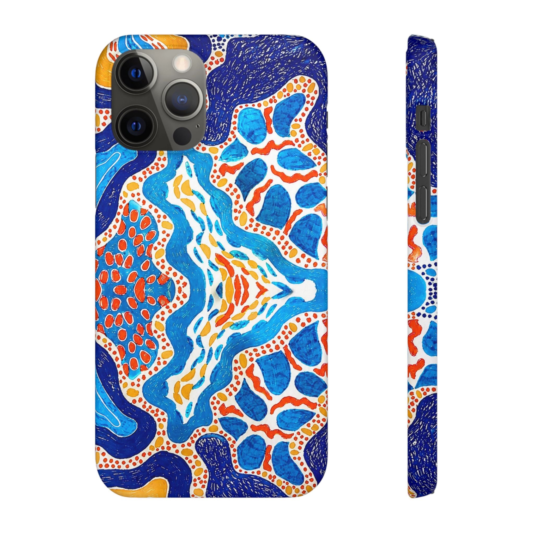 Abstract Blue Pattern Phone Case
