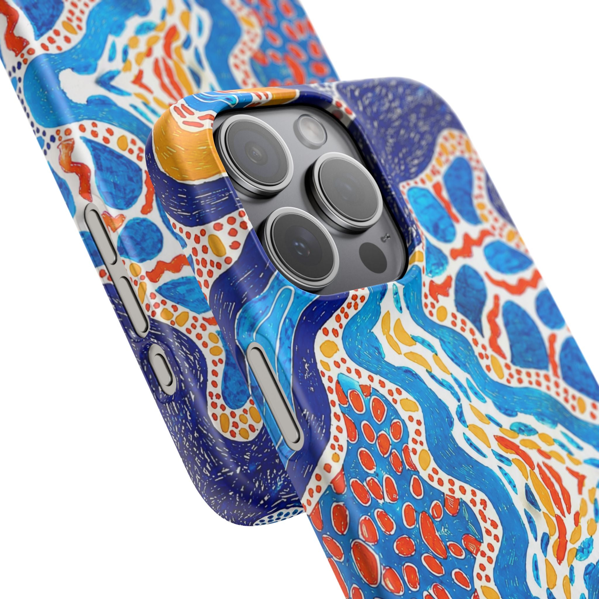 Abstract Blue Pattern Phone Case