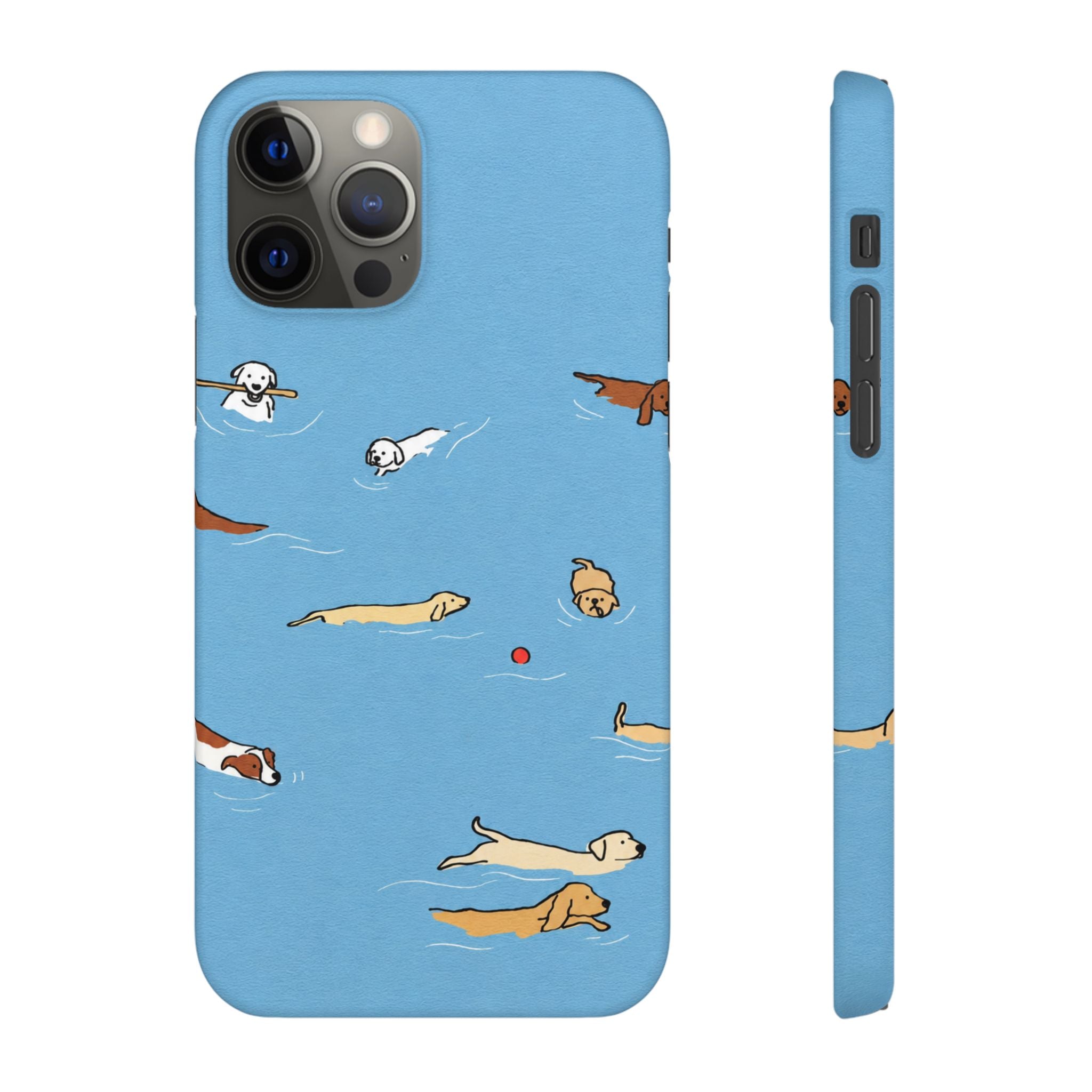 Swimming Dogs Phone Case