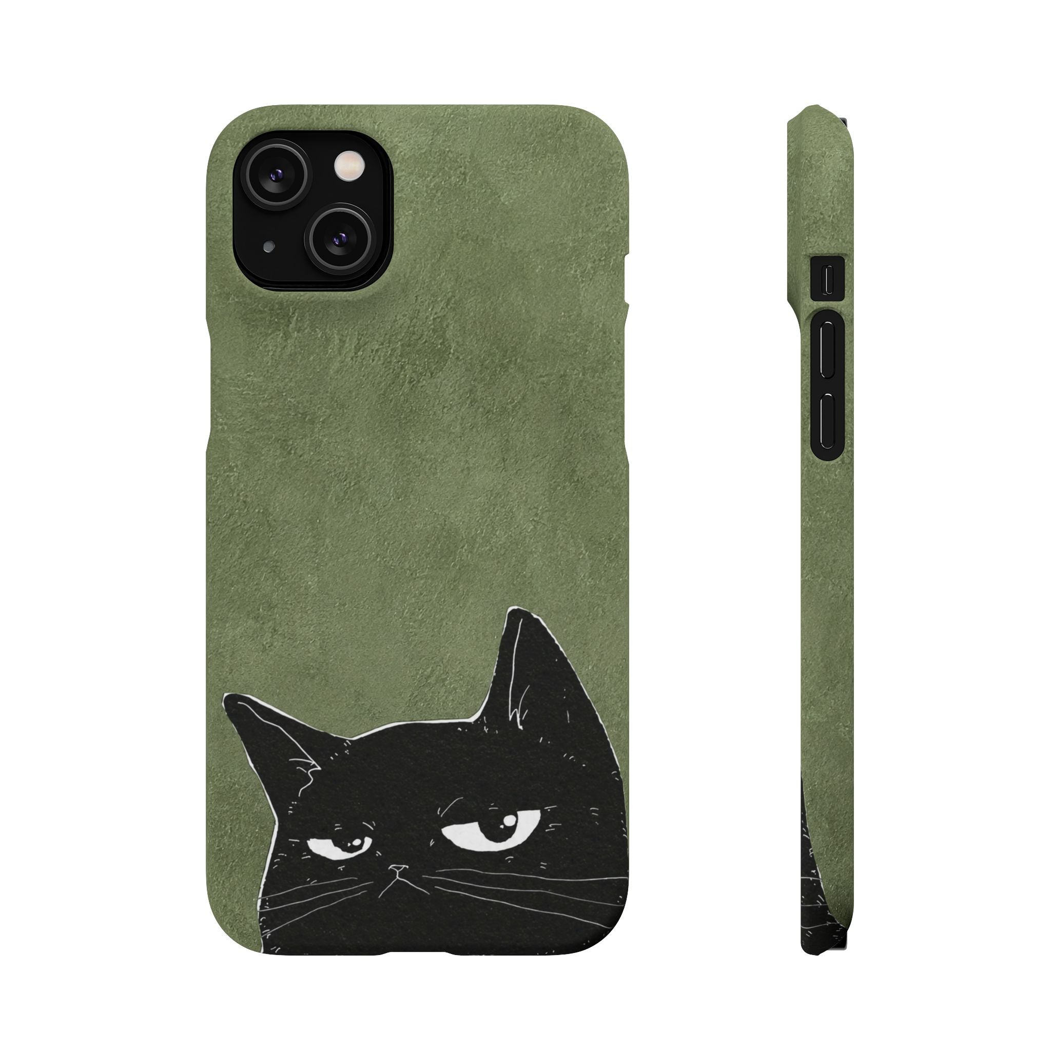 Grumpy Black Cat Phone Case