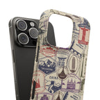 Vintage Travel Stamps Phone Case