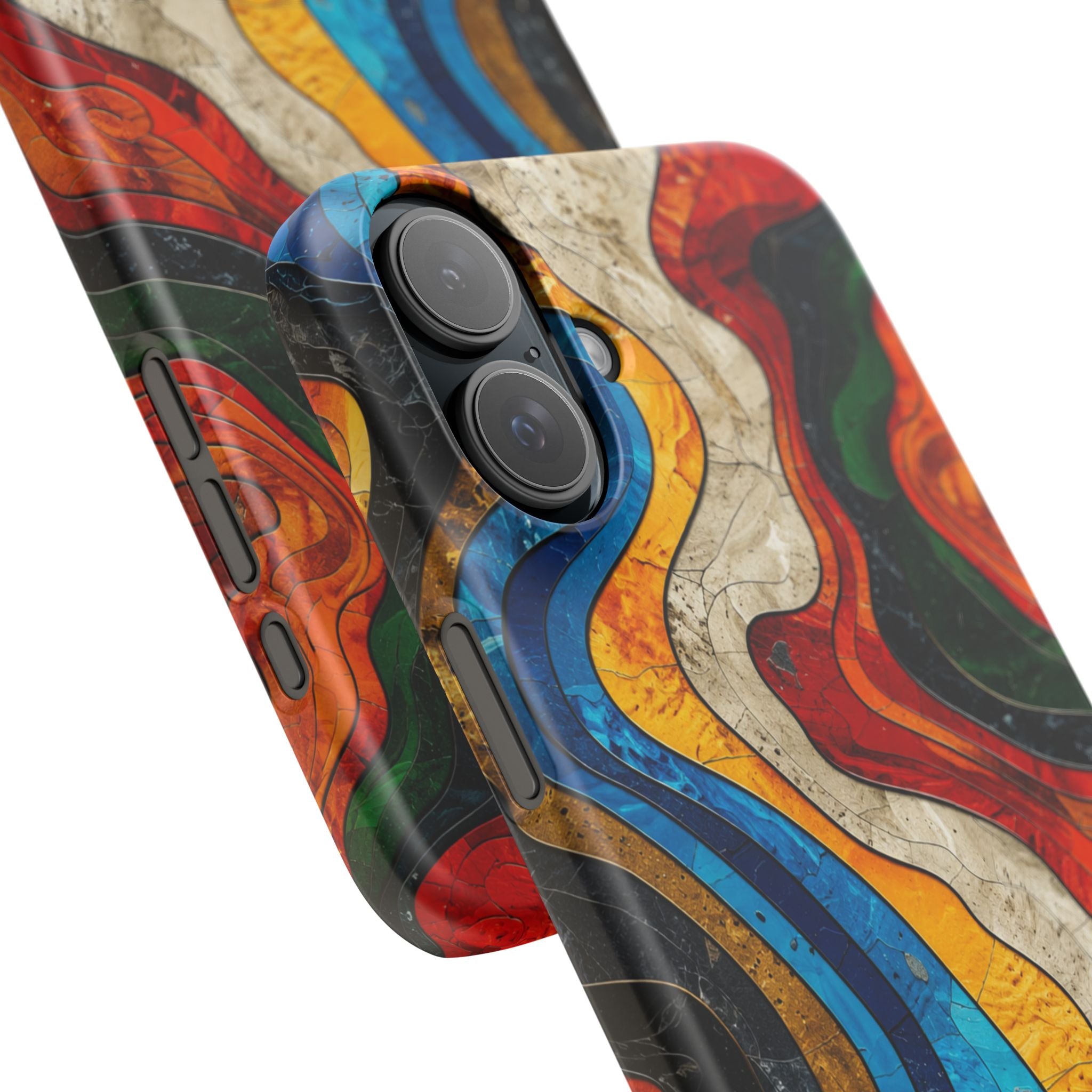 Abstract Topographic Waves Phone Case