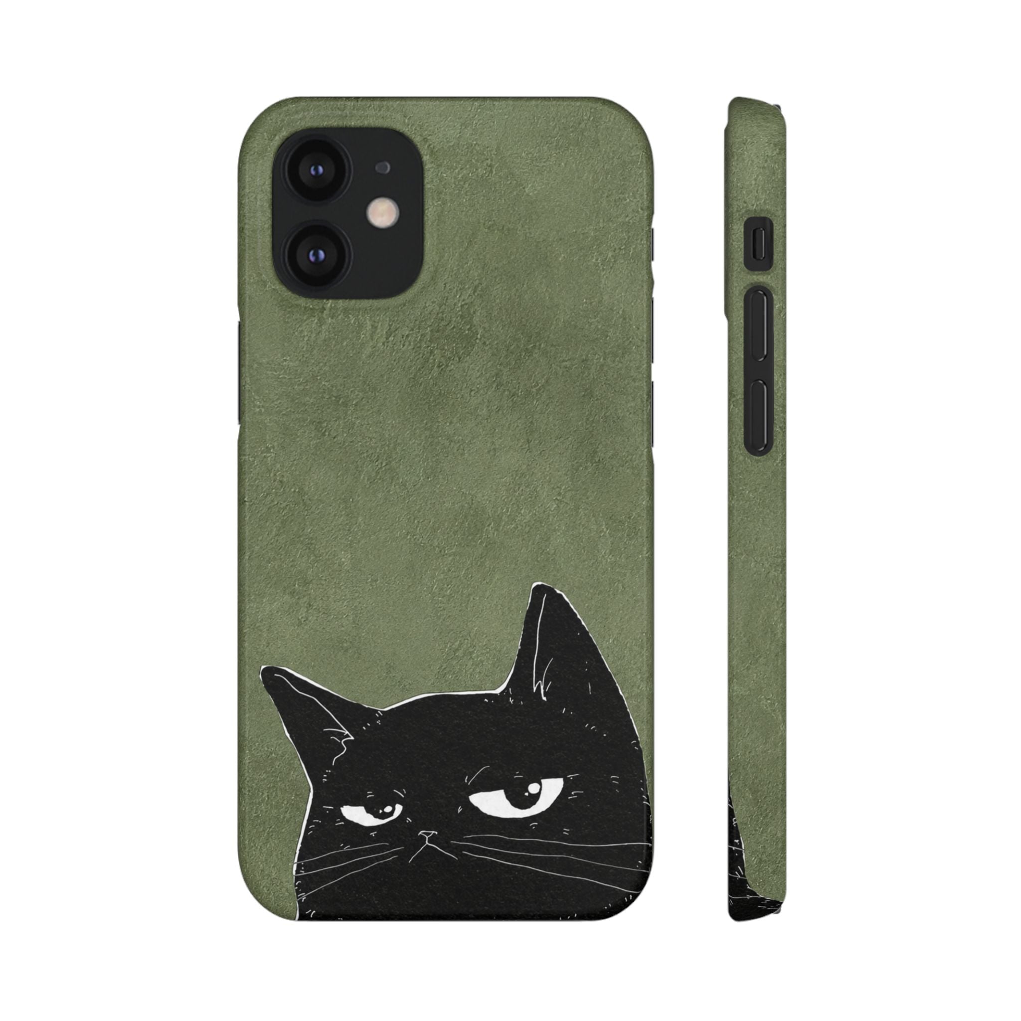 Grumpy Black Cat Phone Case