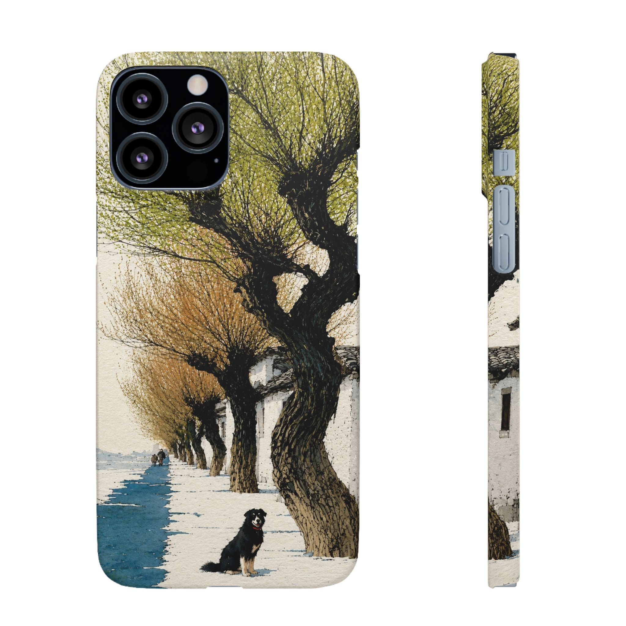 Serene Willow Landscape Phone Case