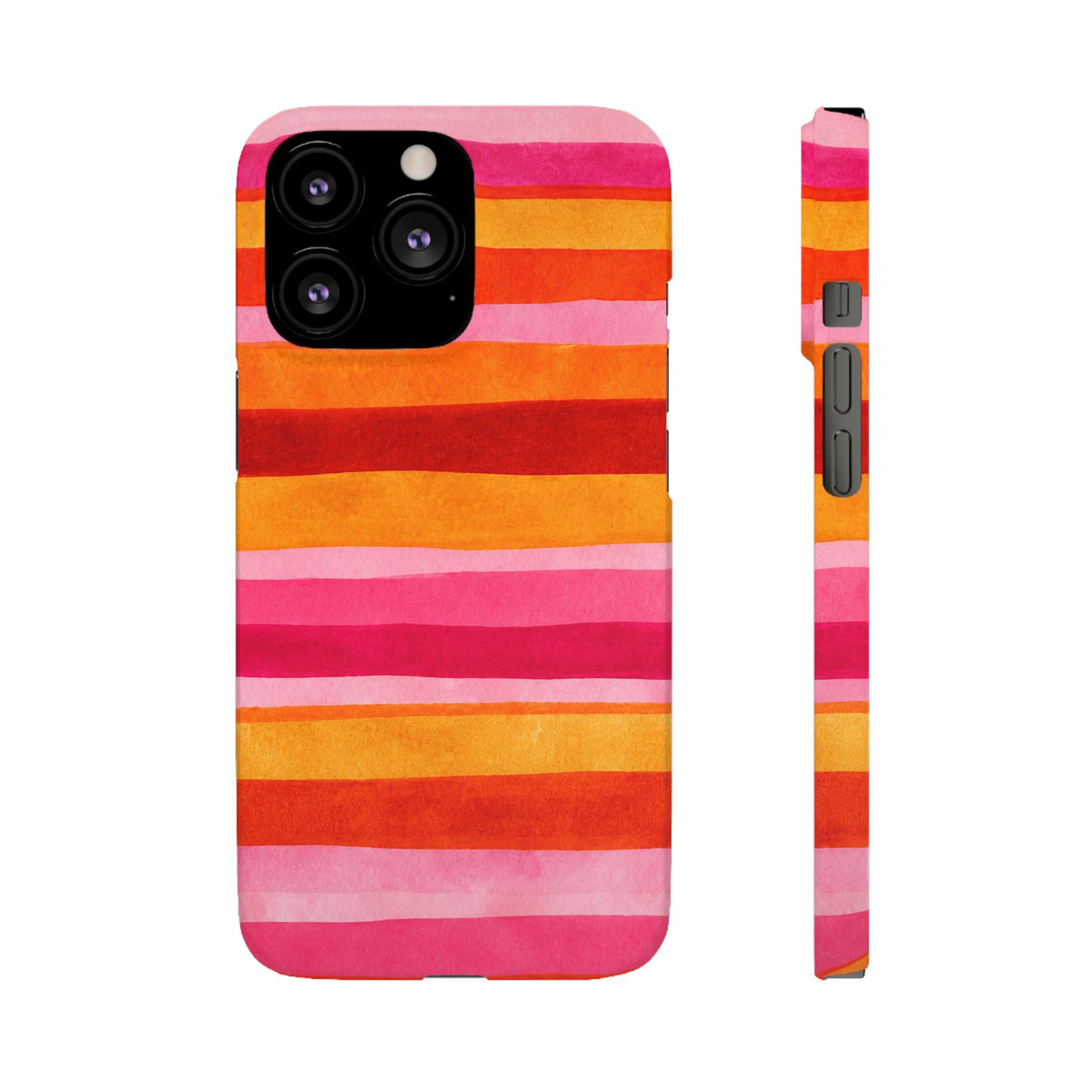 Pink Sunset Watercolor Stripes