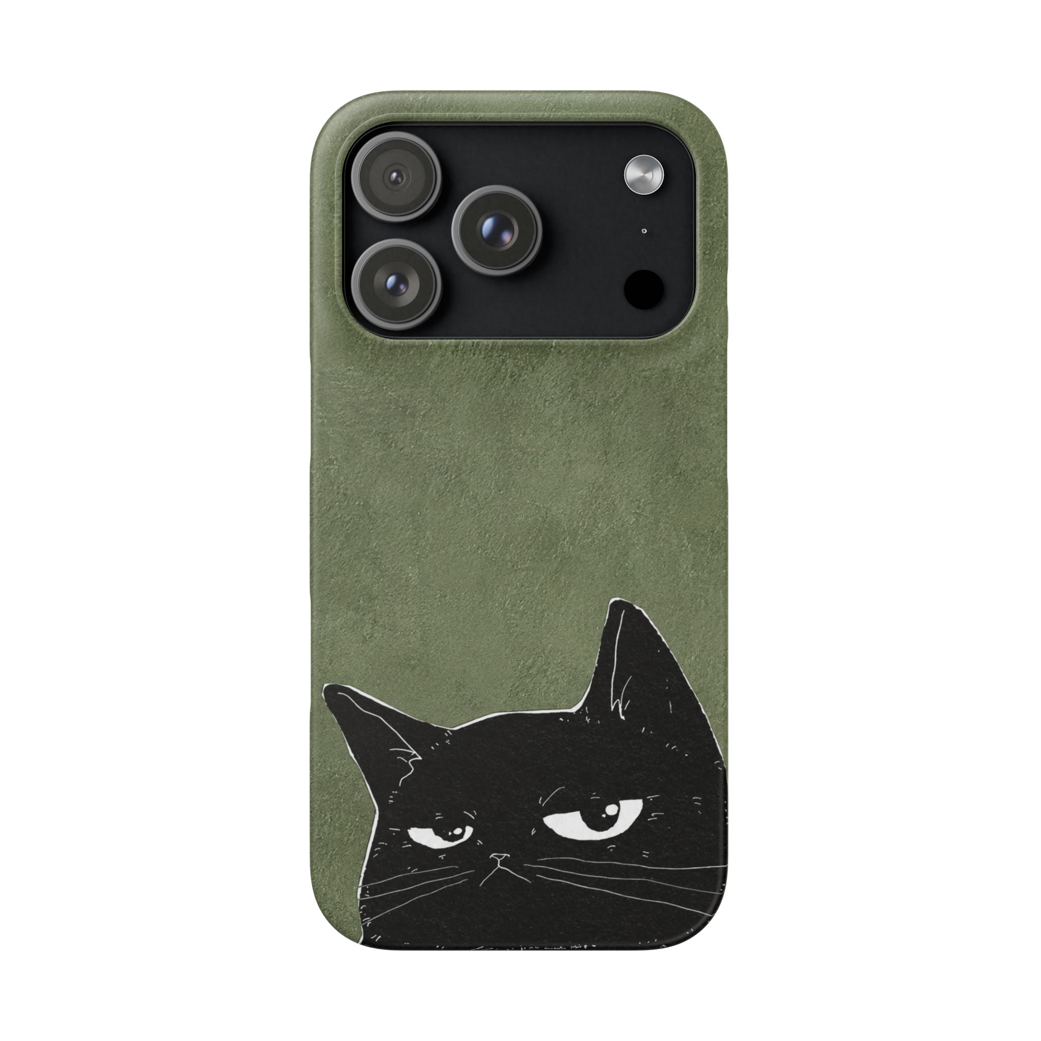 Grumpy Black Cat Phone Case