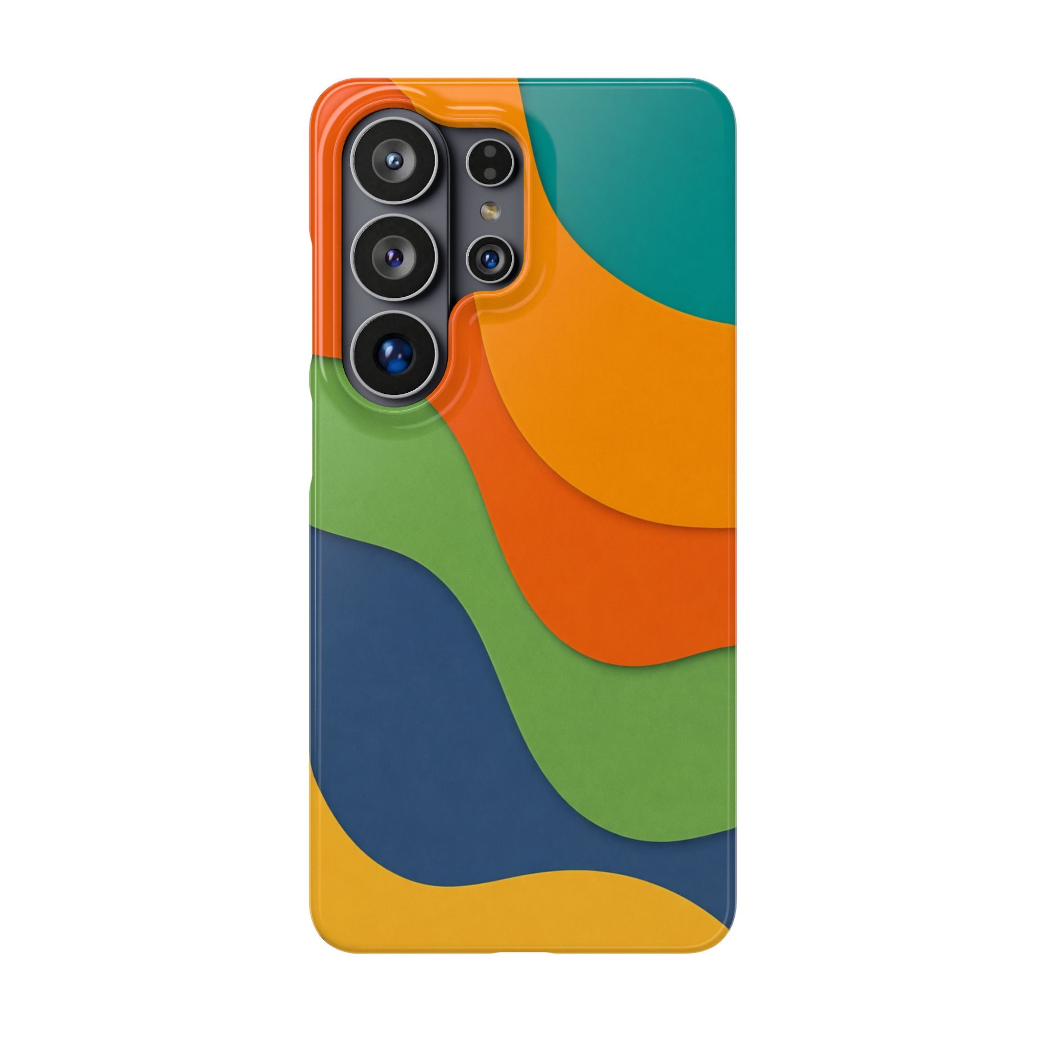 Colorful Abstract Waves Phone Case