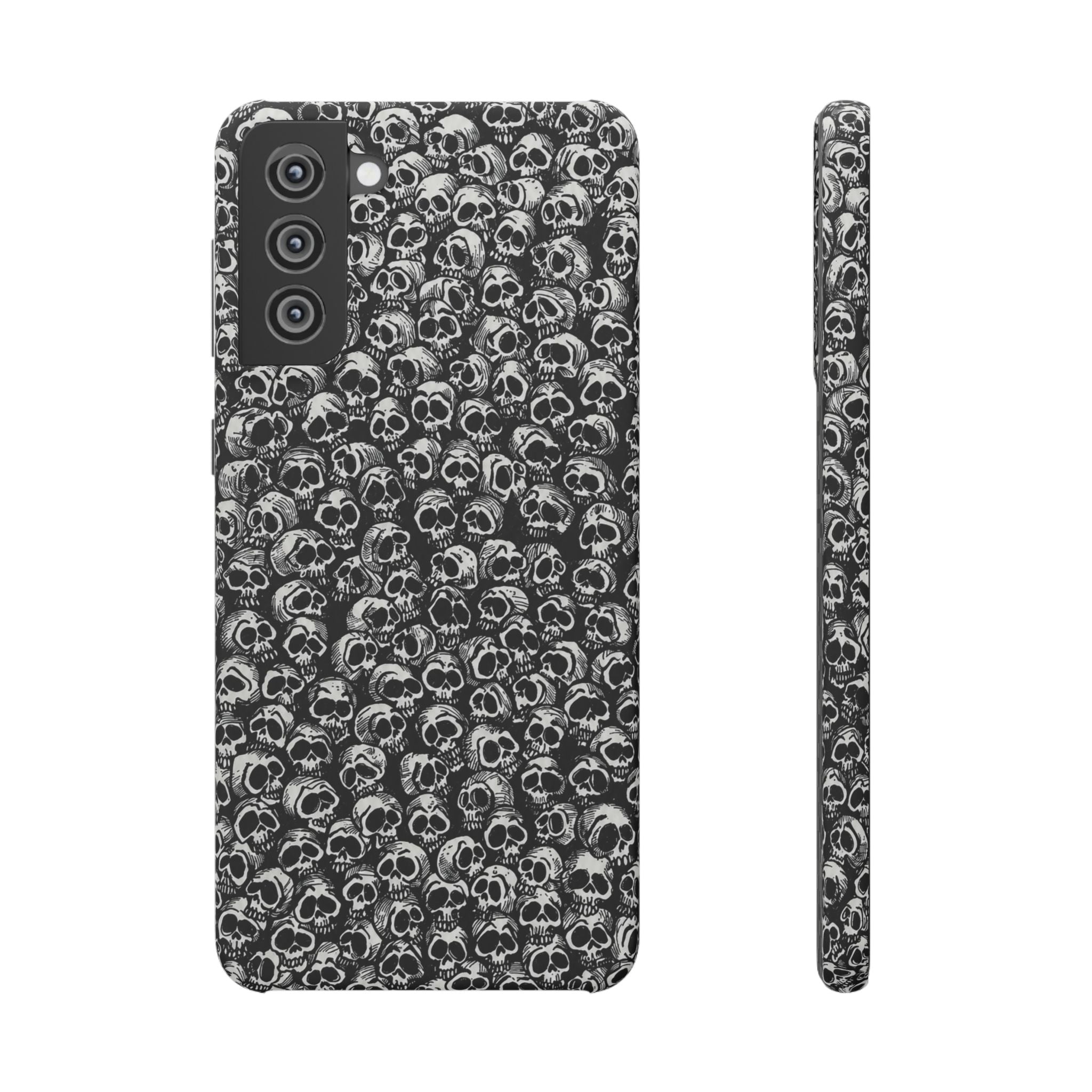 Black and White Skull Pattern Phone Case