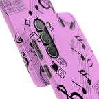 Pink Music Notes Phone Case