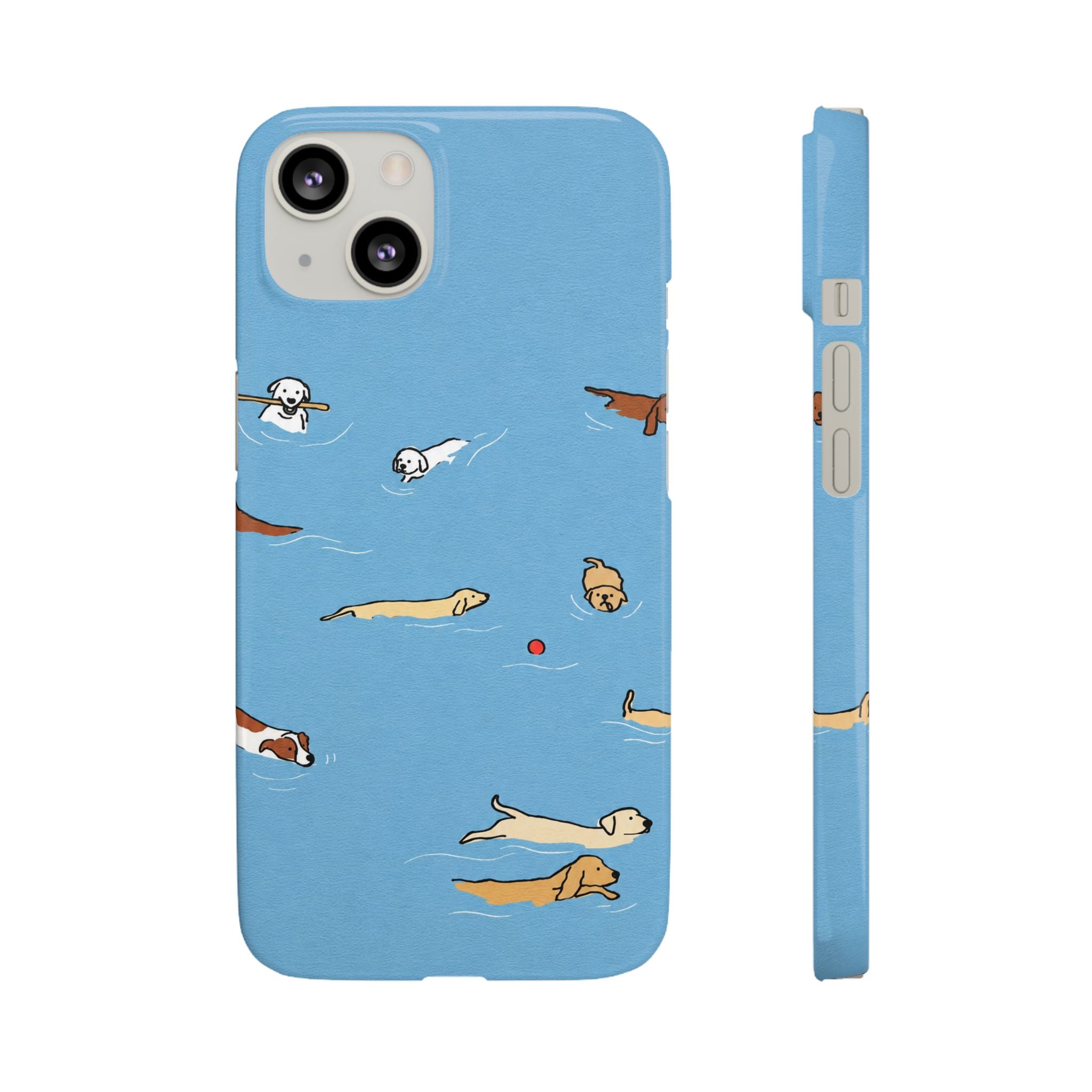 Swimming Dogs Phone Case