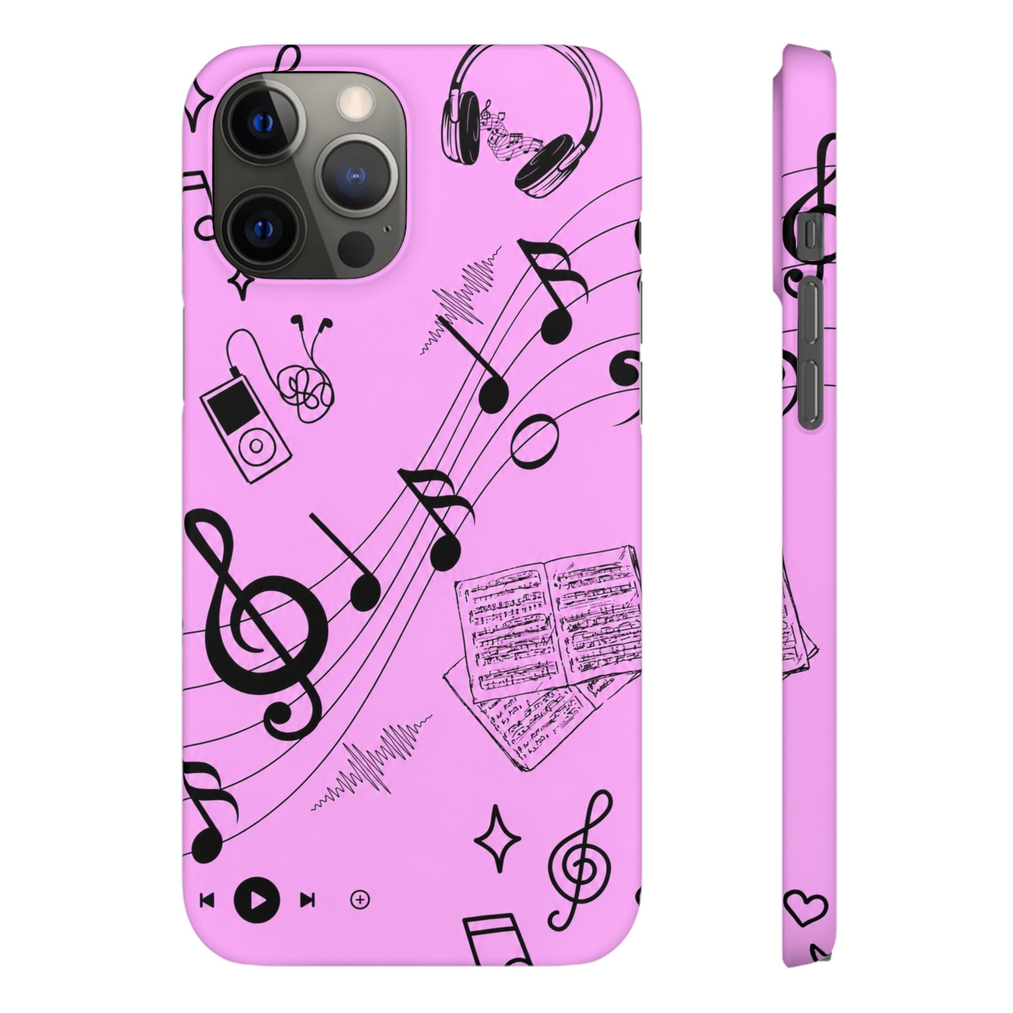 Pink Music Notes Phone Case