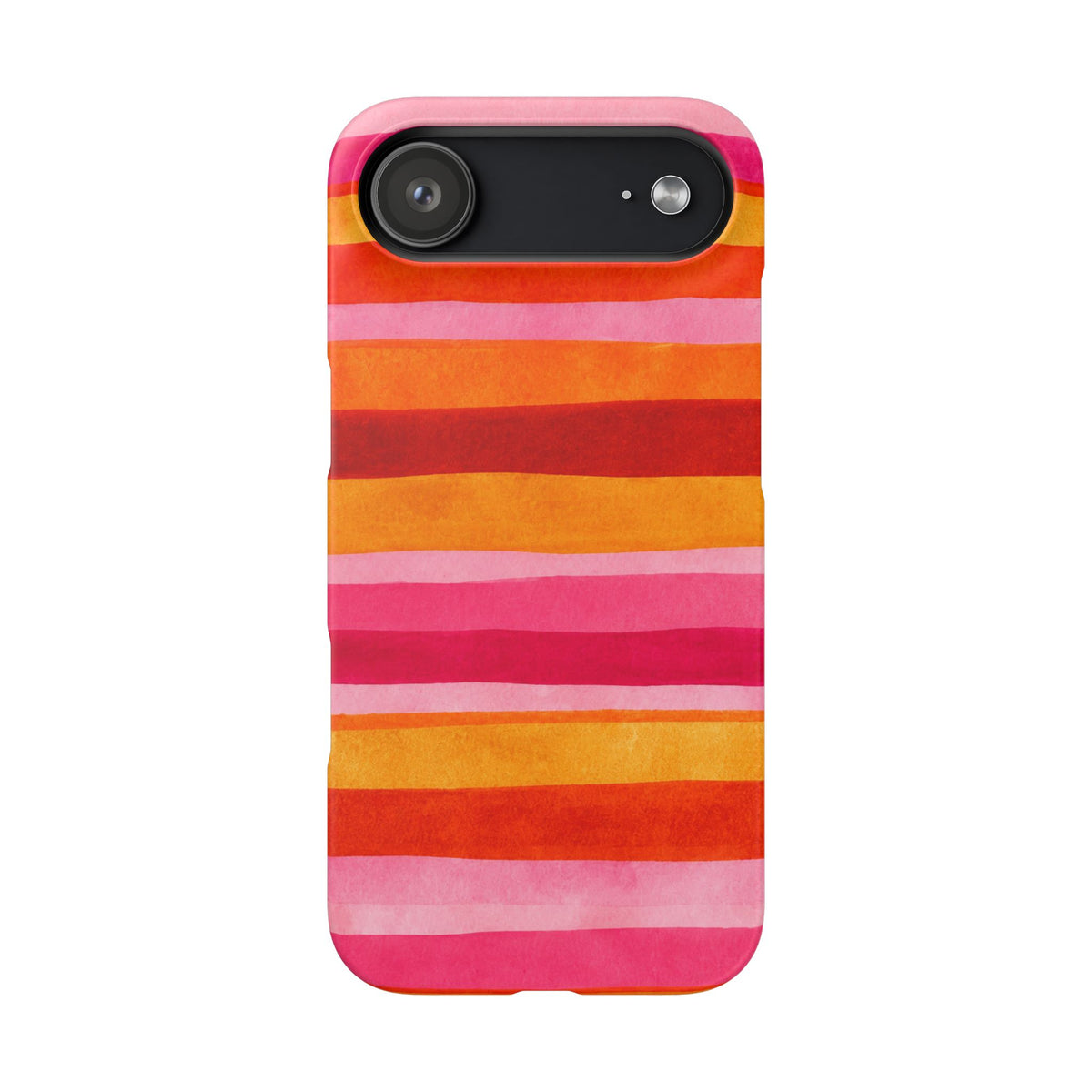 Pink Sunset Watercolor Stripes