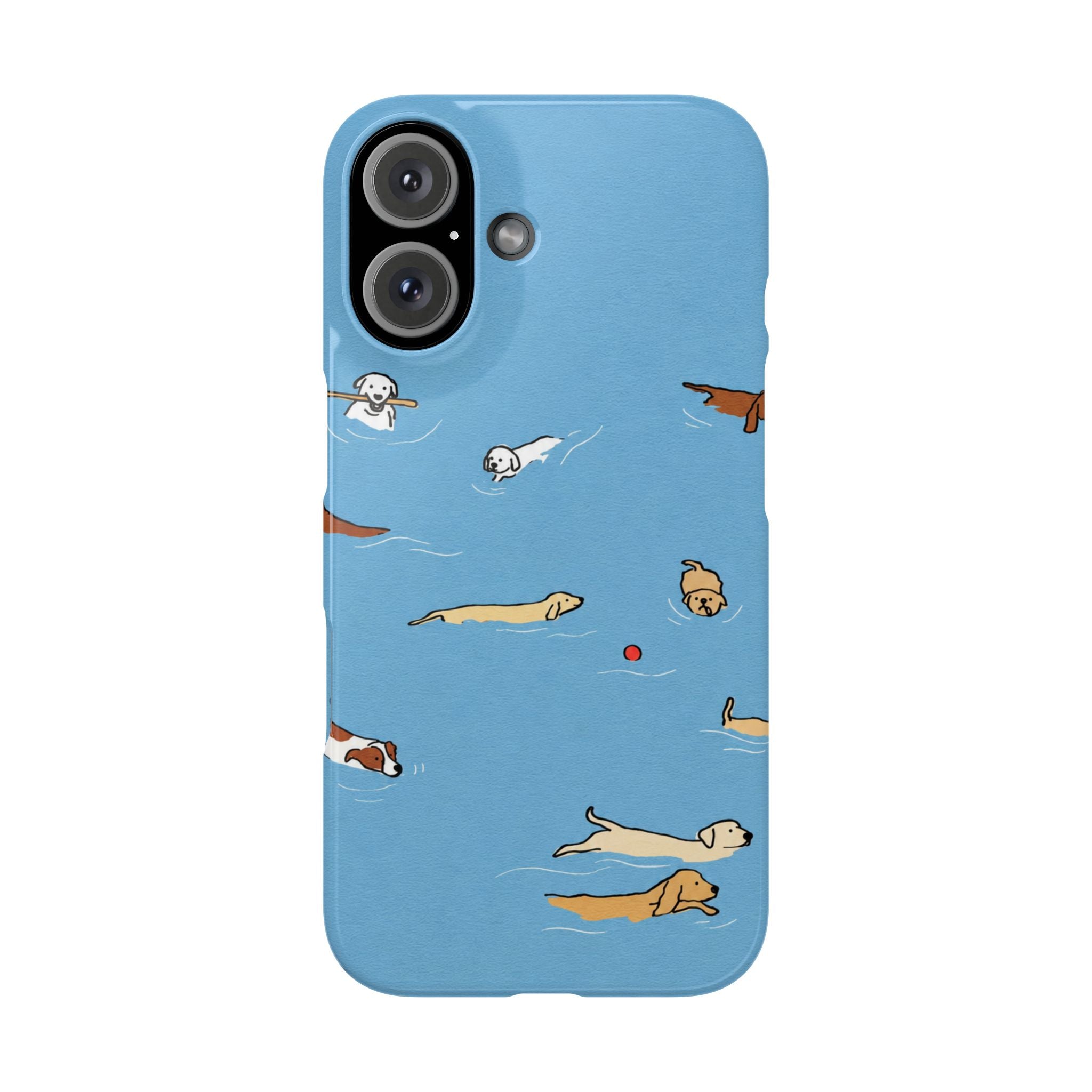 Swimming Dogs Phone Case