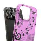 Pink Music Notes Phone Case