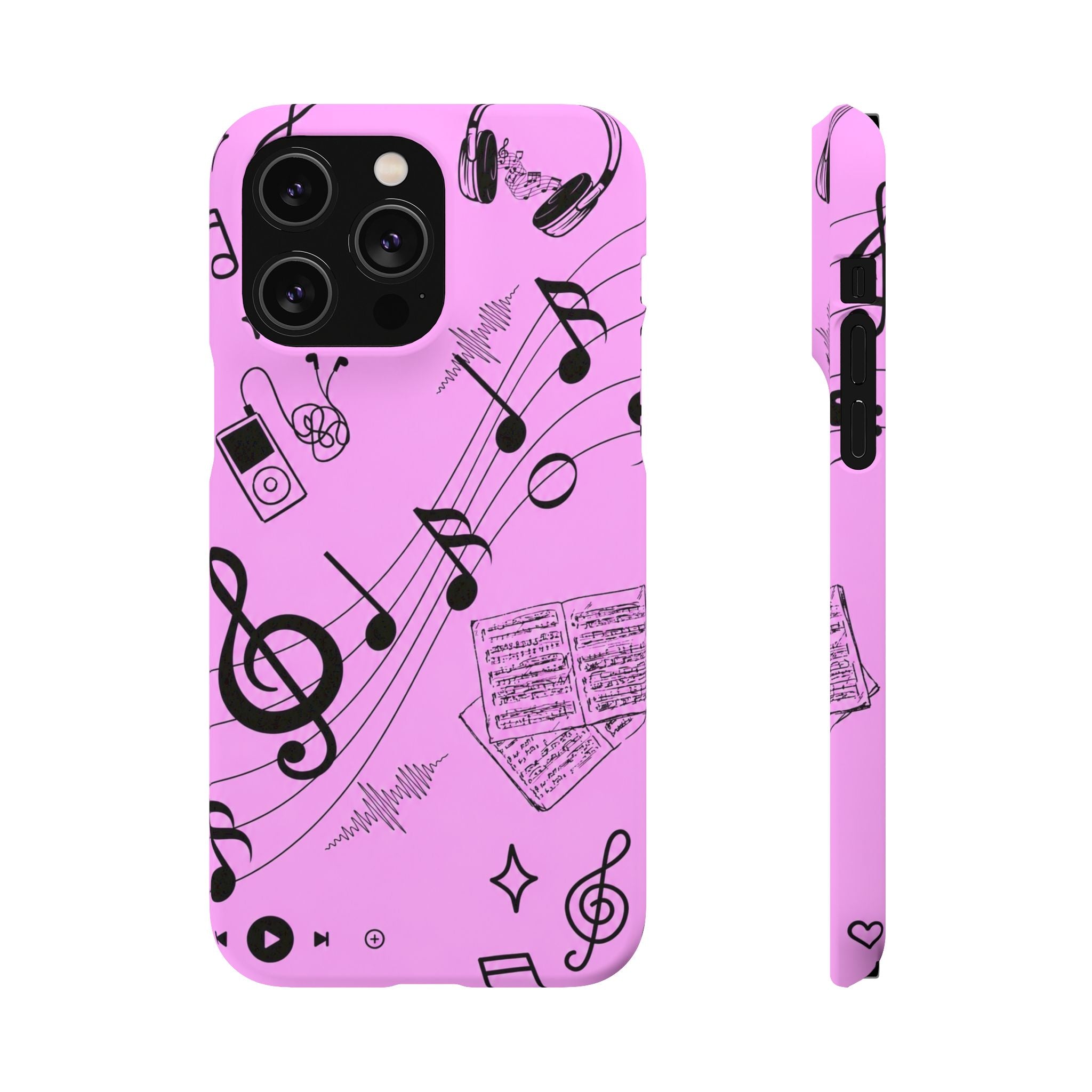 Pink Music Notes Phone Case