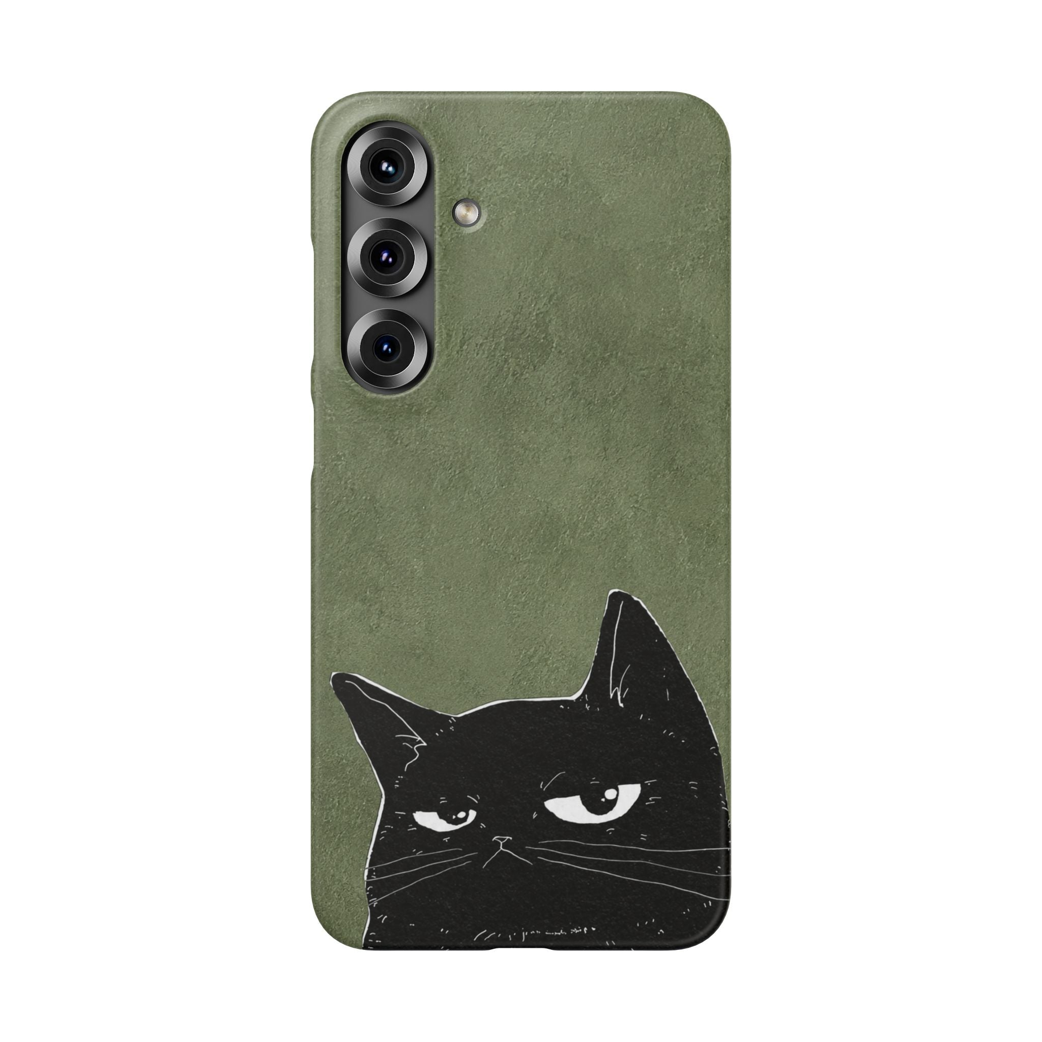 Grumpy Black Cat Phone Case