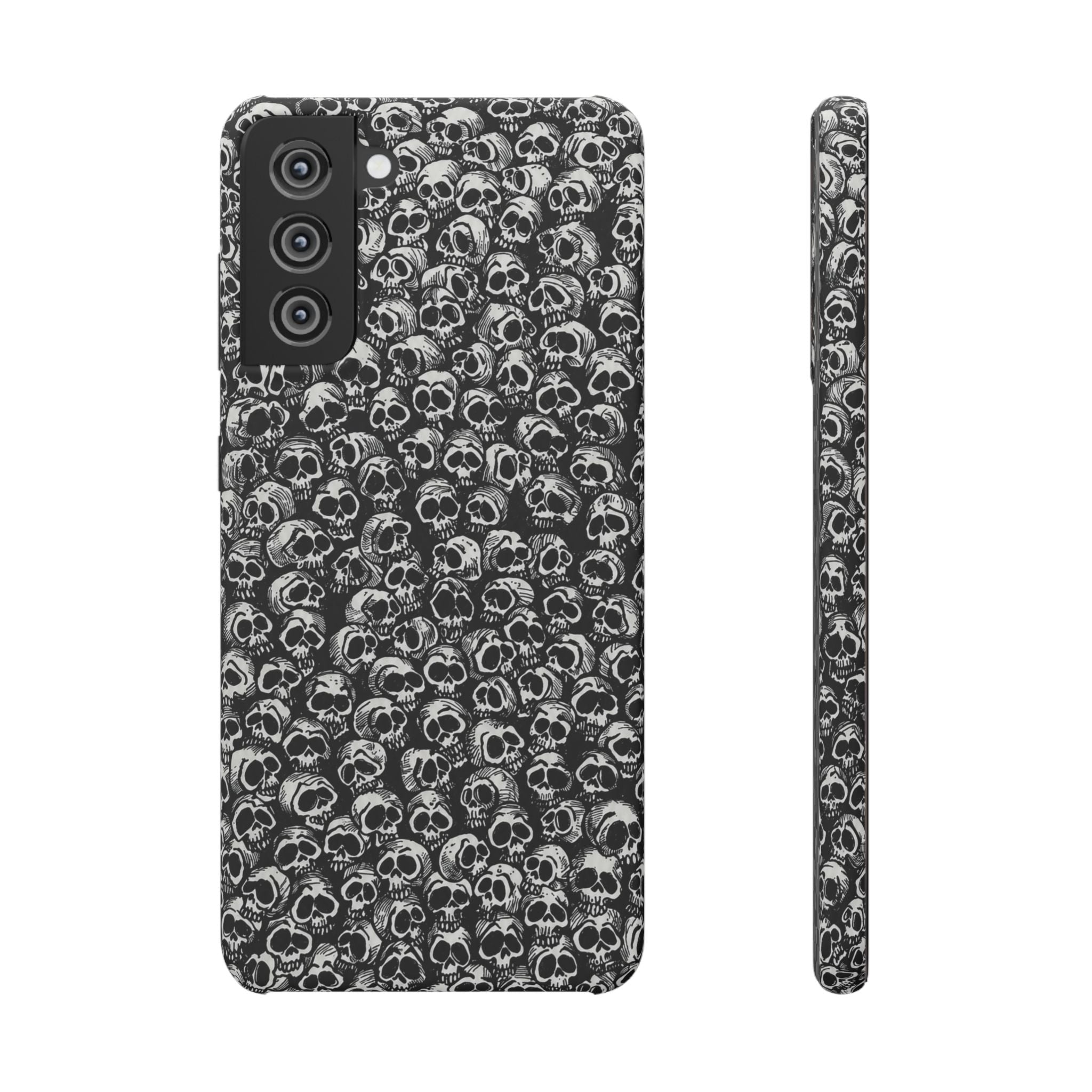 Black and White Skull Pattern Phone Case