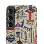 Vintage Travel Stamps Phone Case